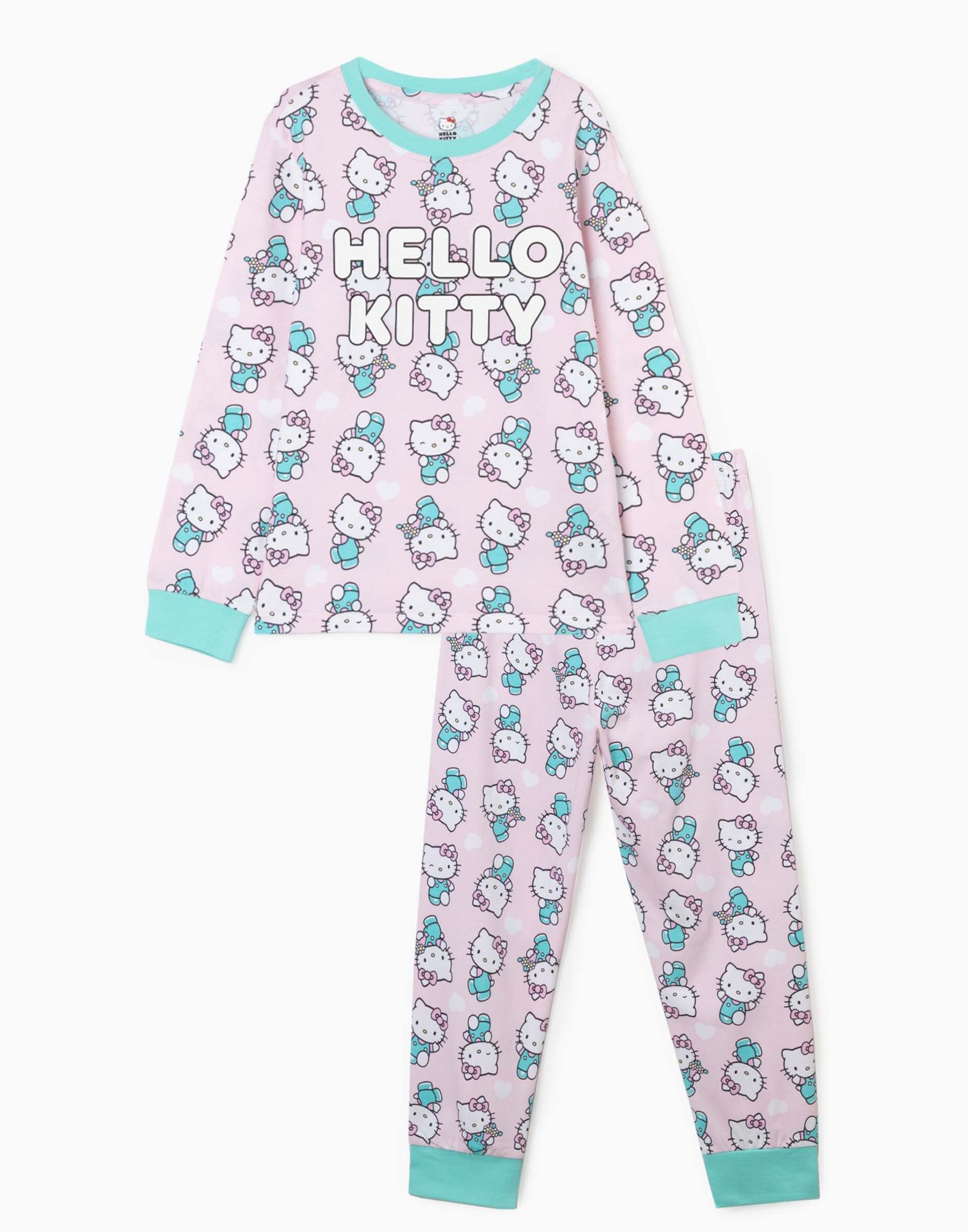 Пижама с длинным рукавом Hello Kitty для девочки-1