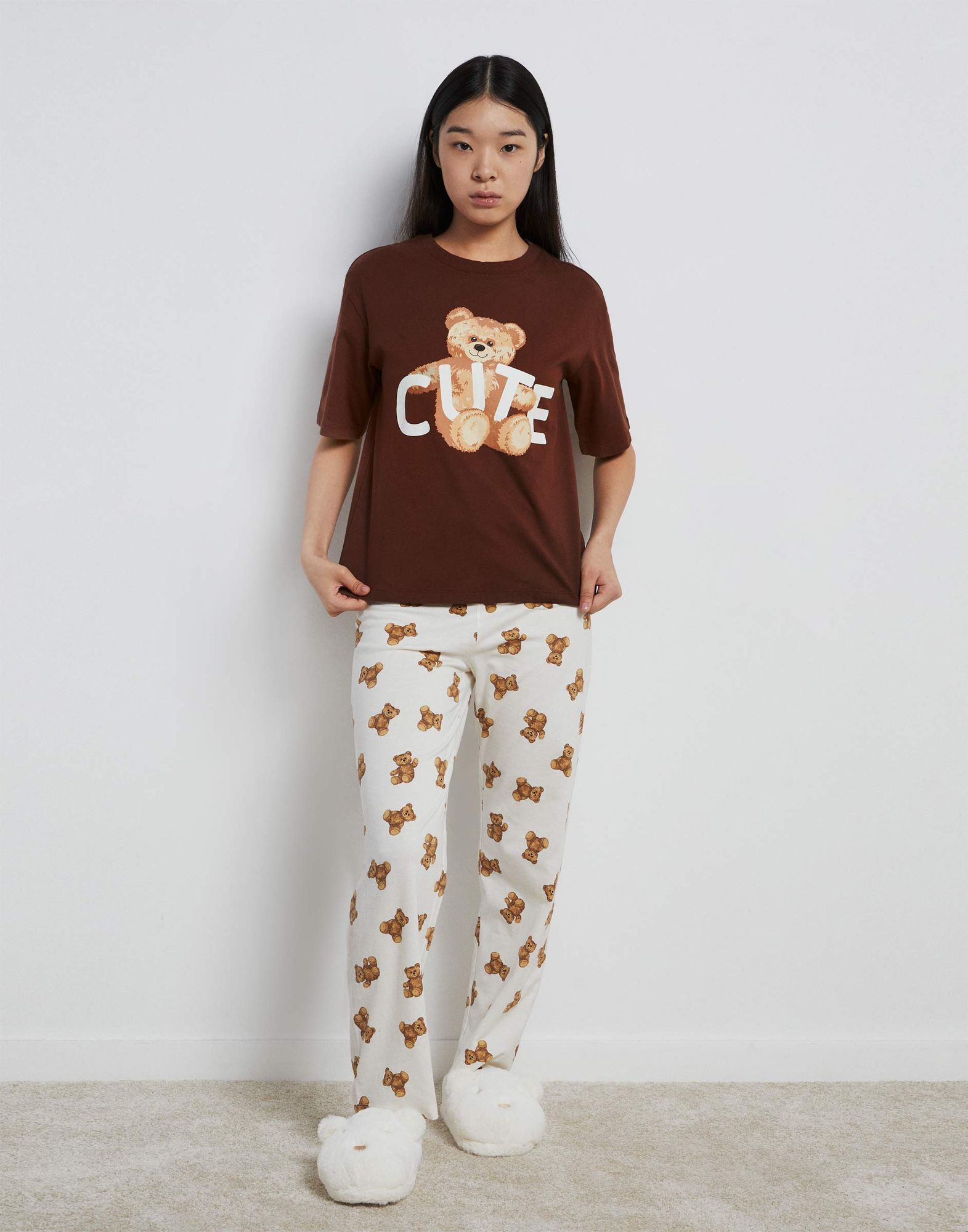 Пижама с медвежатами для девочки-0