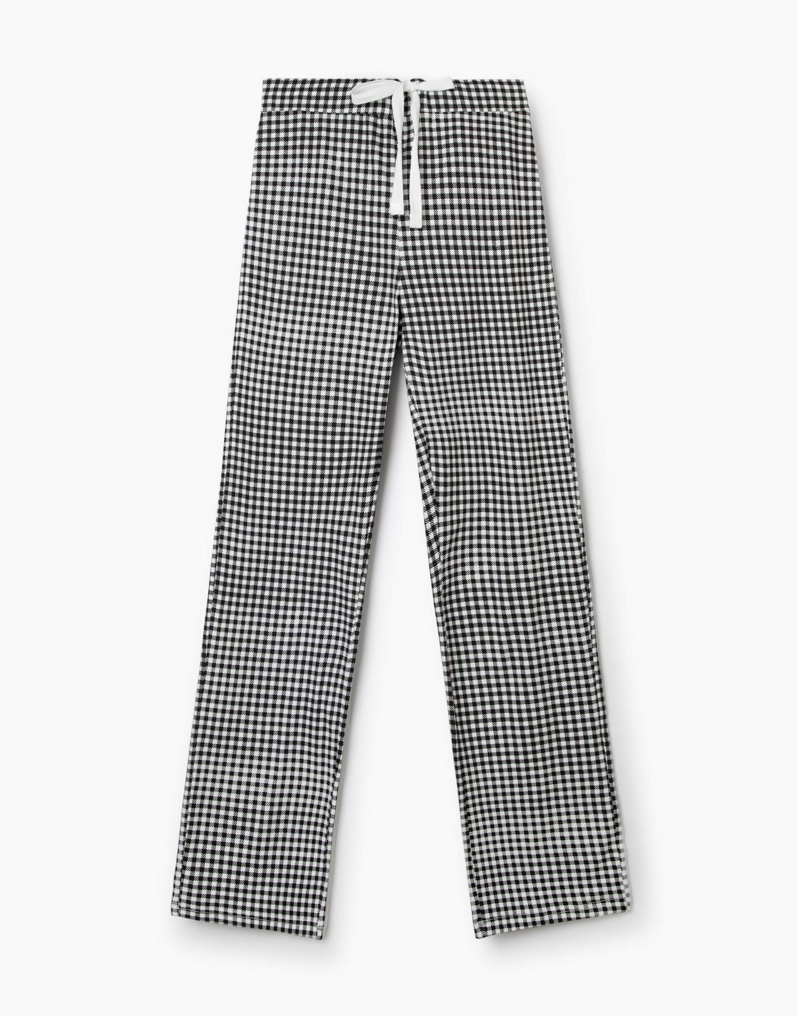Пижамные клетчатые брюки -4