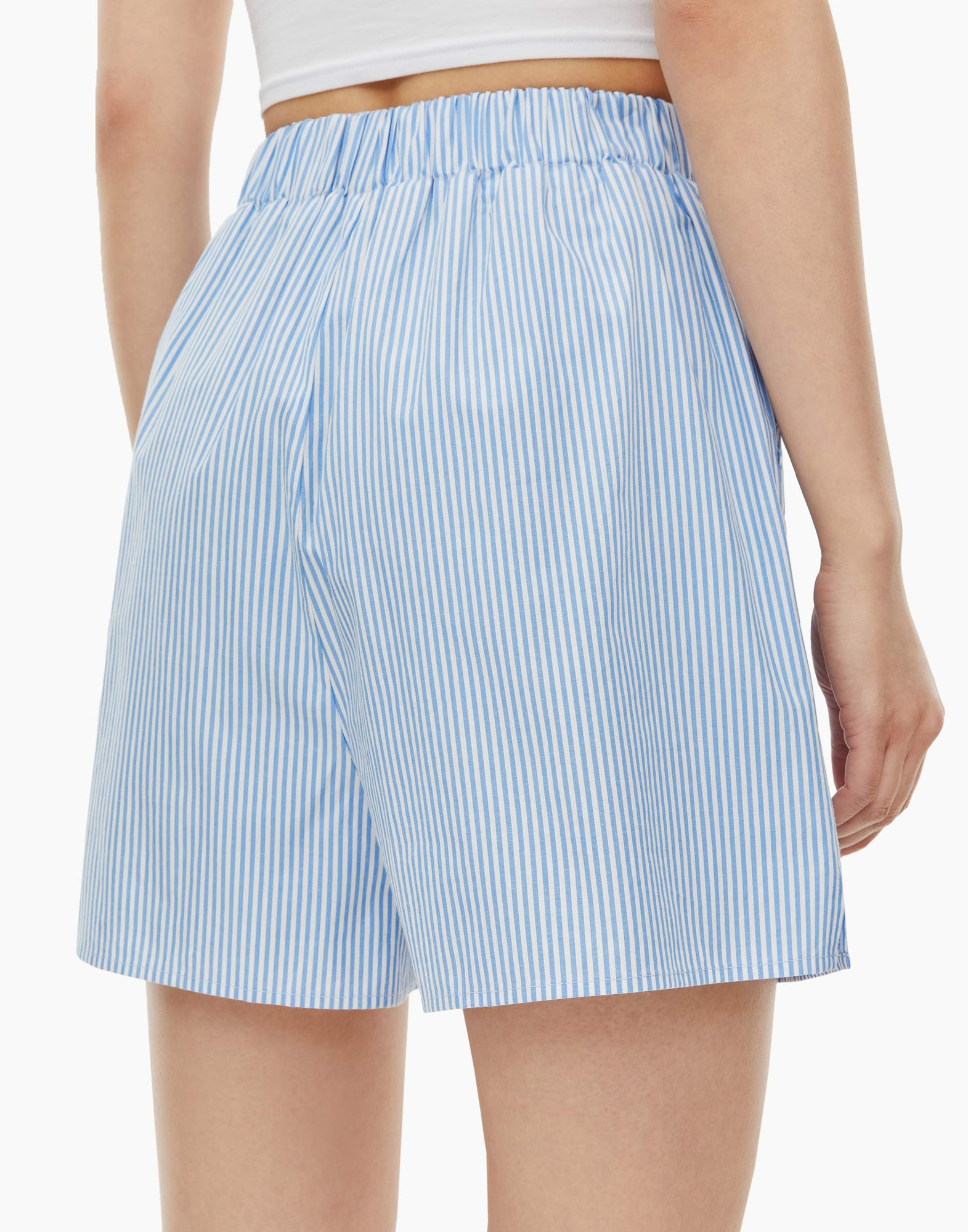 Полосатые шорты Easy Fit с вышивкой LA женские GSH009798-1 купить по ...