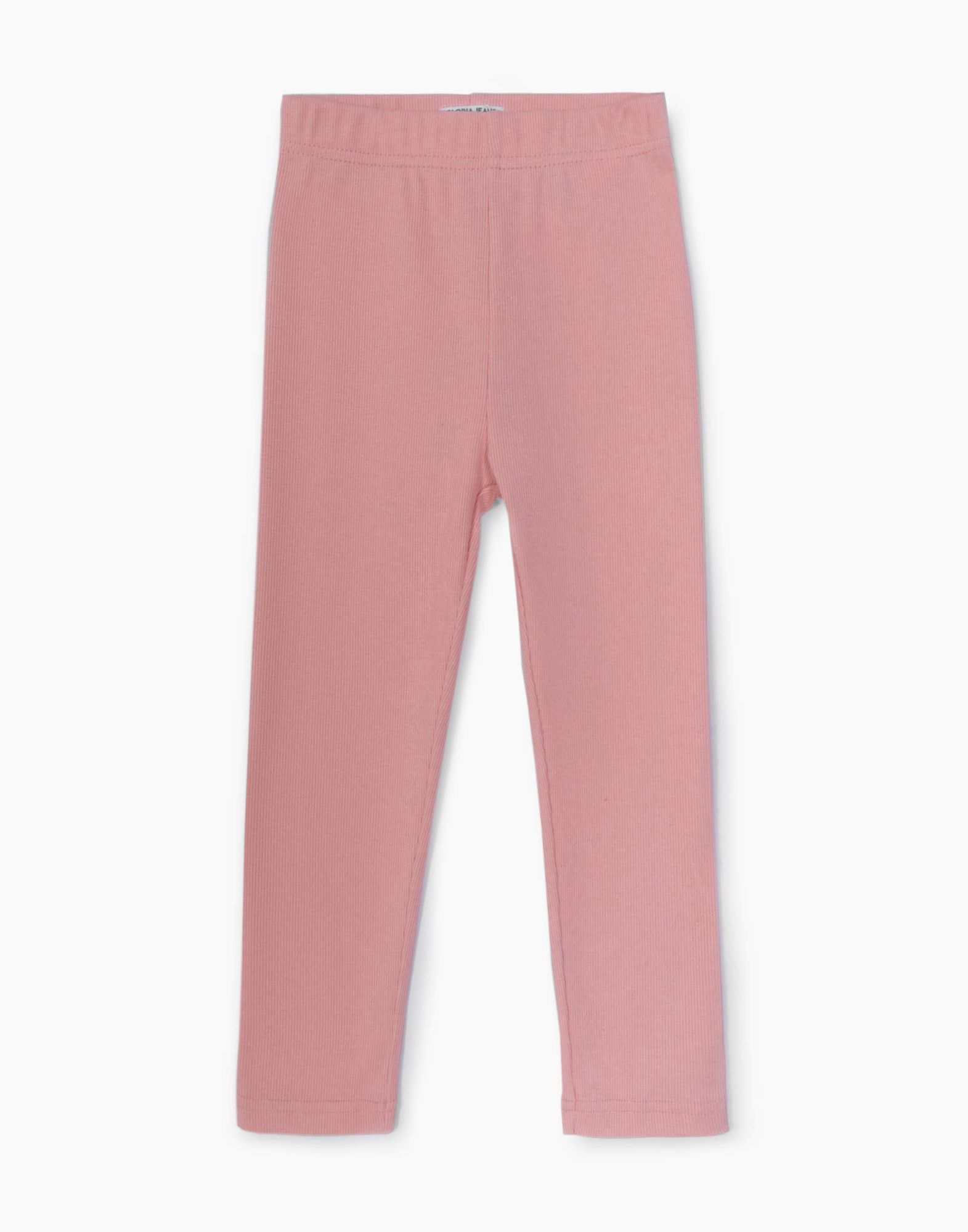 Пыльно-розовые брюки в рубчик для девочки-0