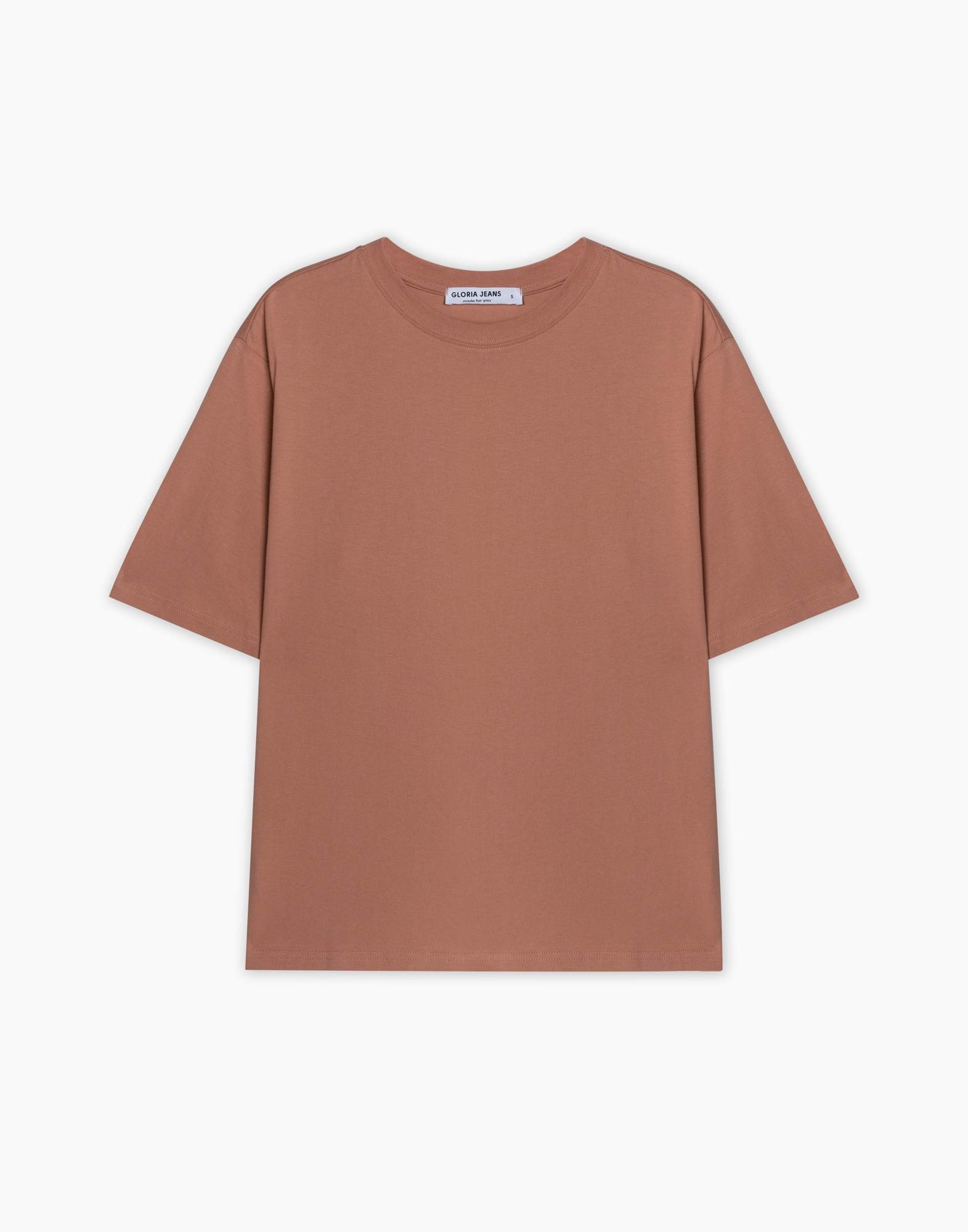 Розовая базовая футболка oversize из джерси GKT025587-1 купить по цене ...