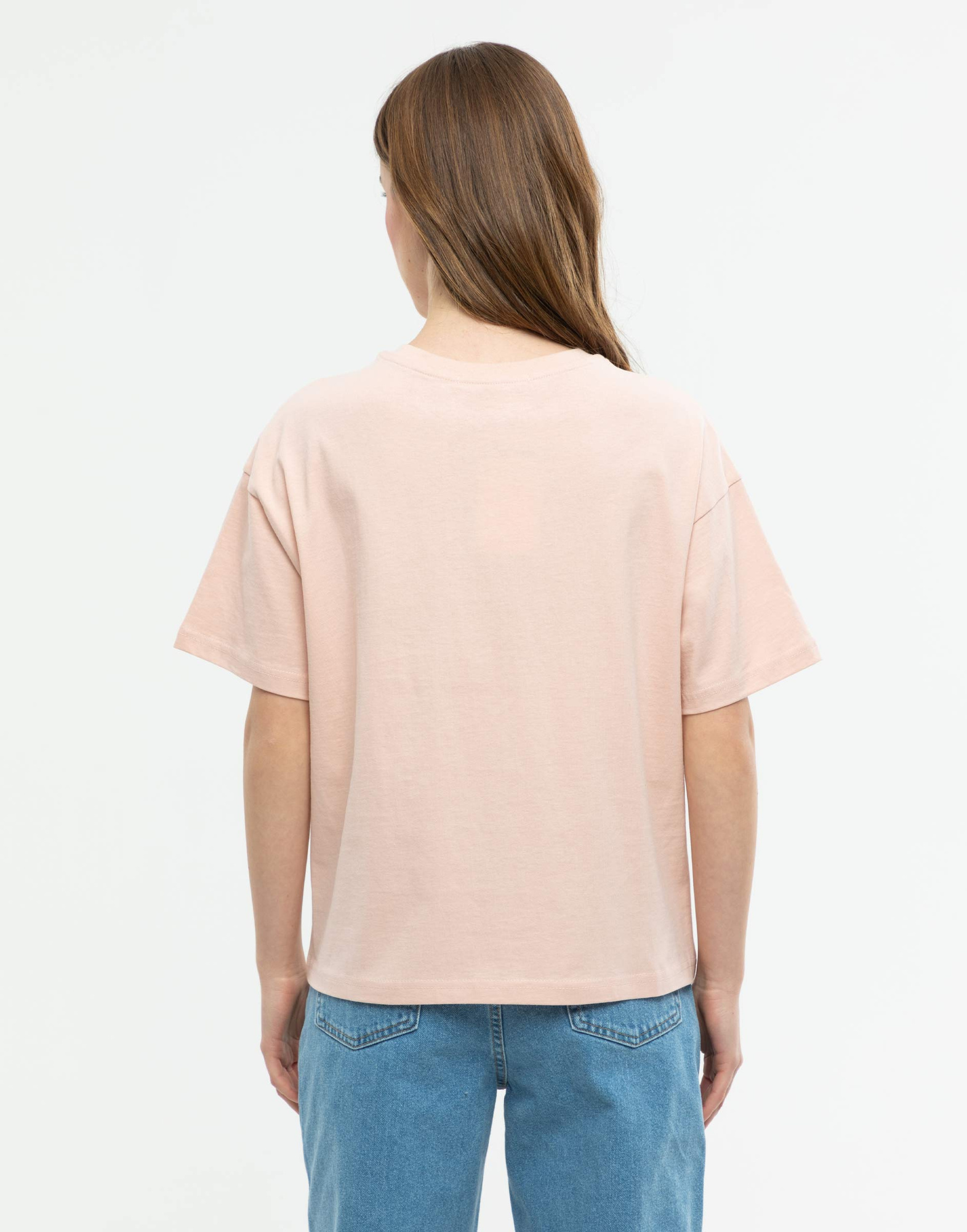 Розовая футболка oversize с вышивкой GKT020090-1 купить по цене от 499 ...