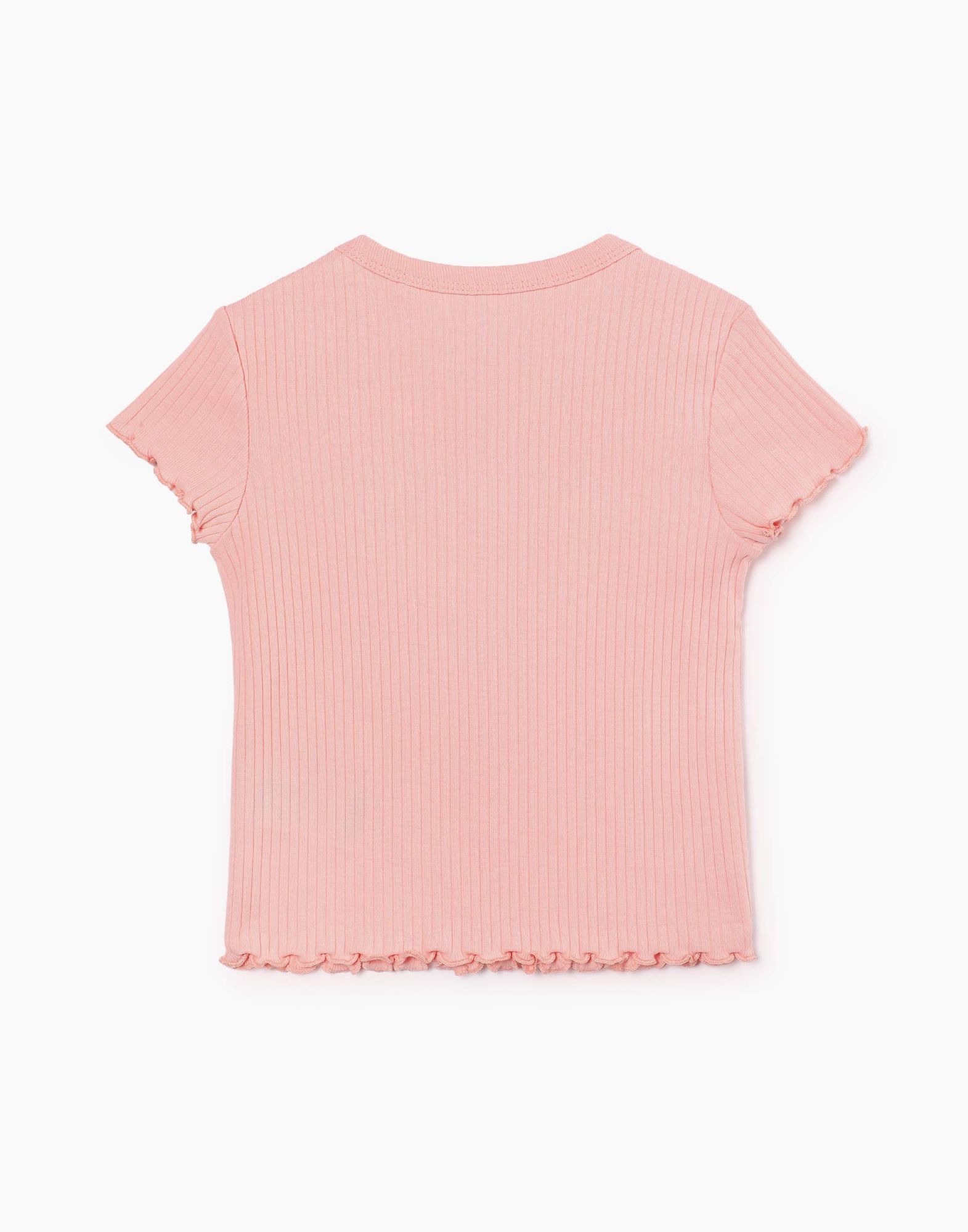 Розовая футболка с принтом для девочки-1