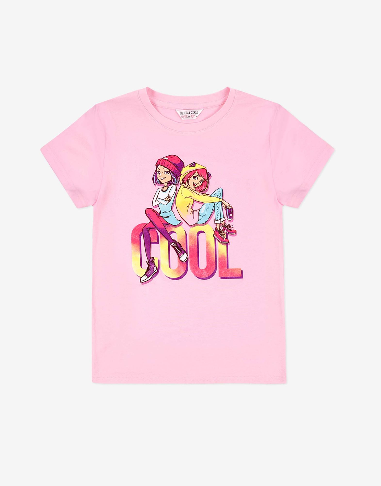 Розовая футболка с принтом-0