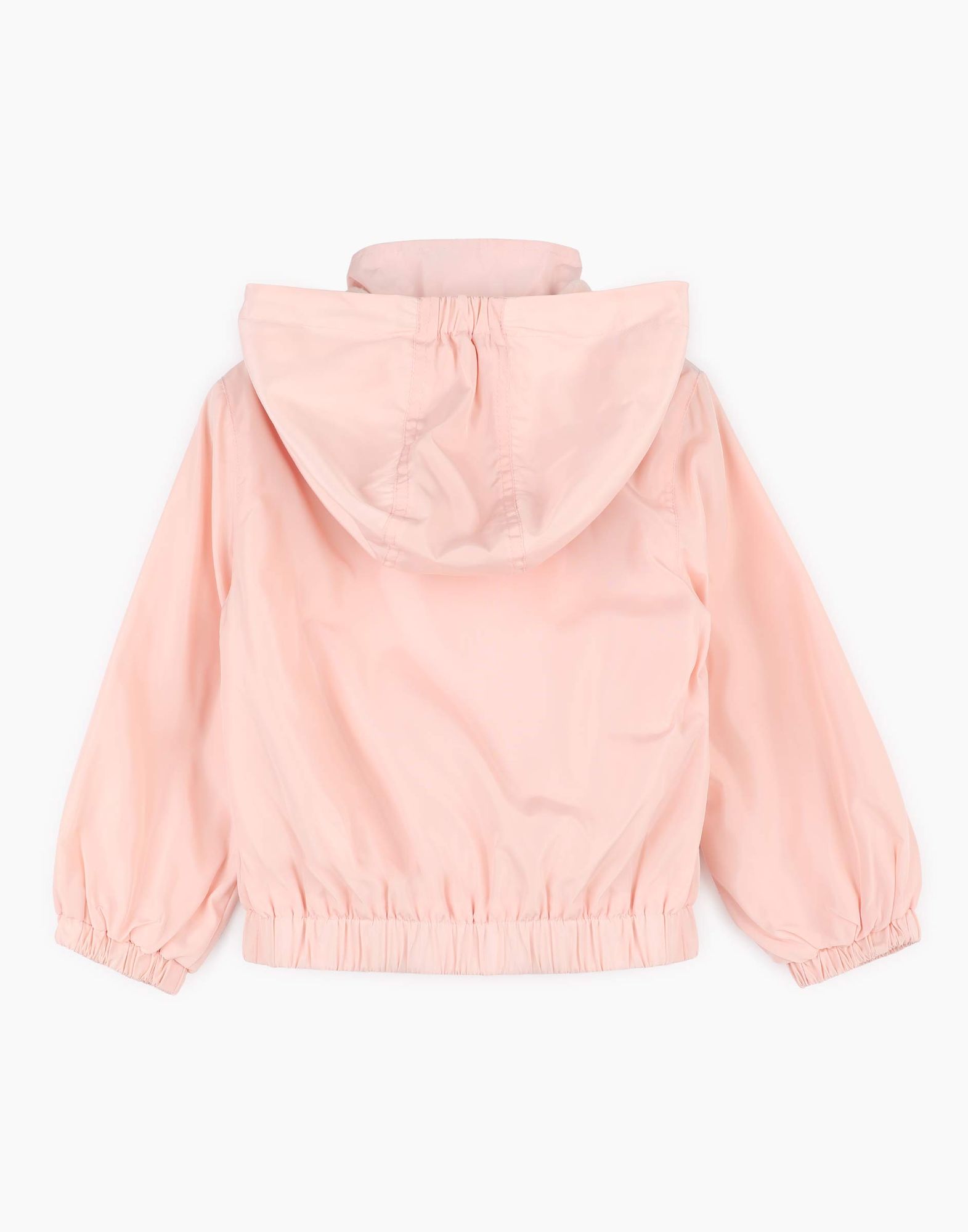 Розовая куртка oversize со вставками для девочки-1