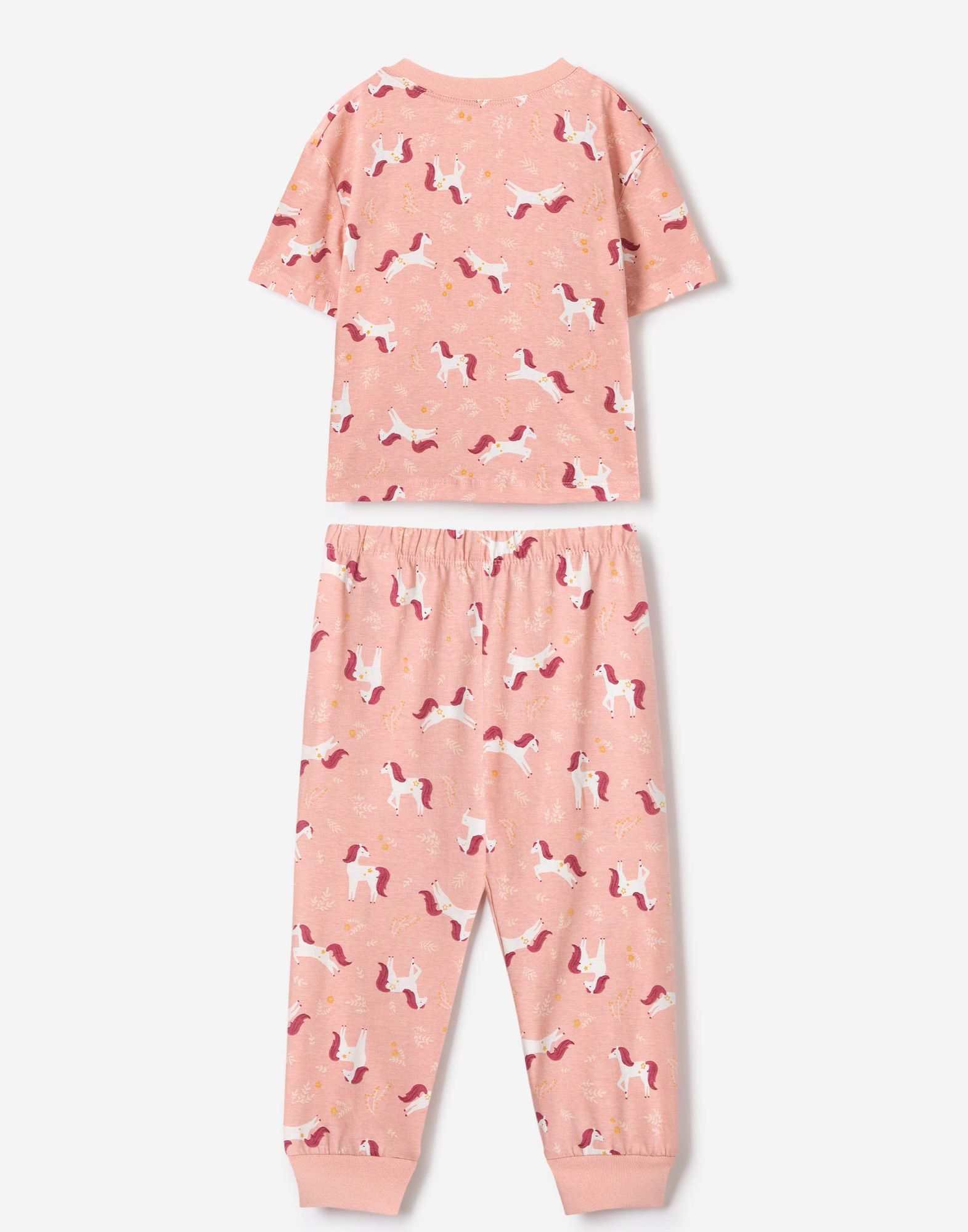 Розовая пижама с единорогами для девочки-2