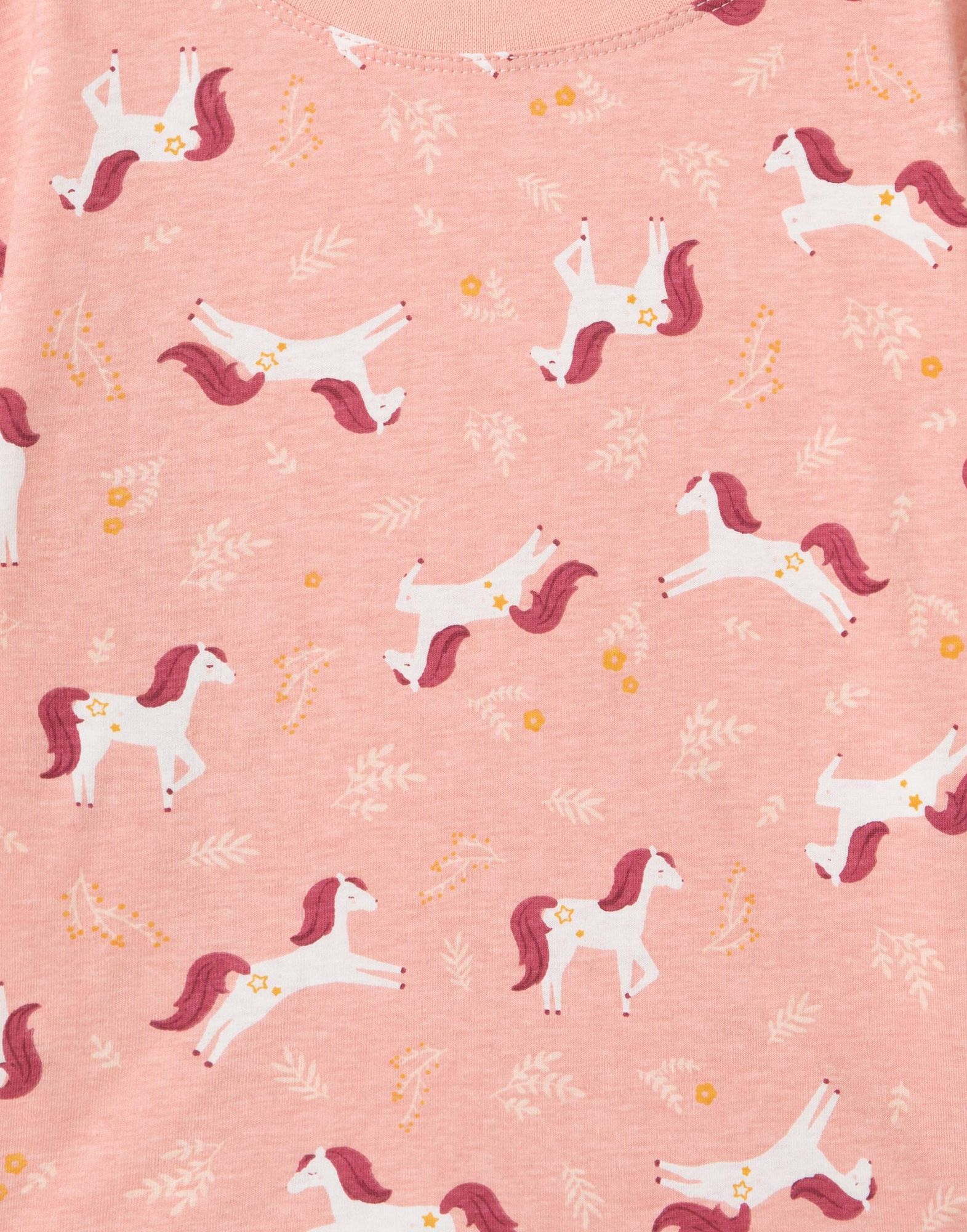 Розовая пижама с единорогами для девочки-3