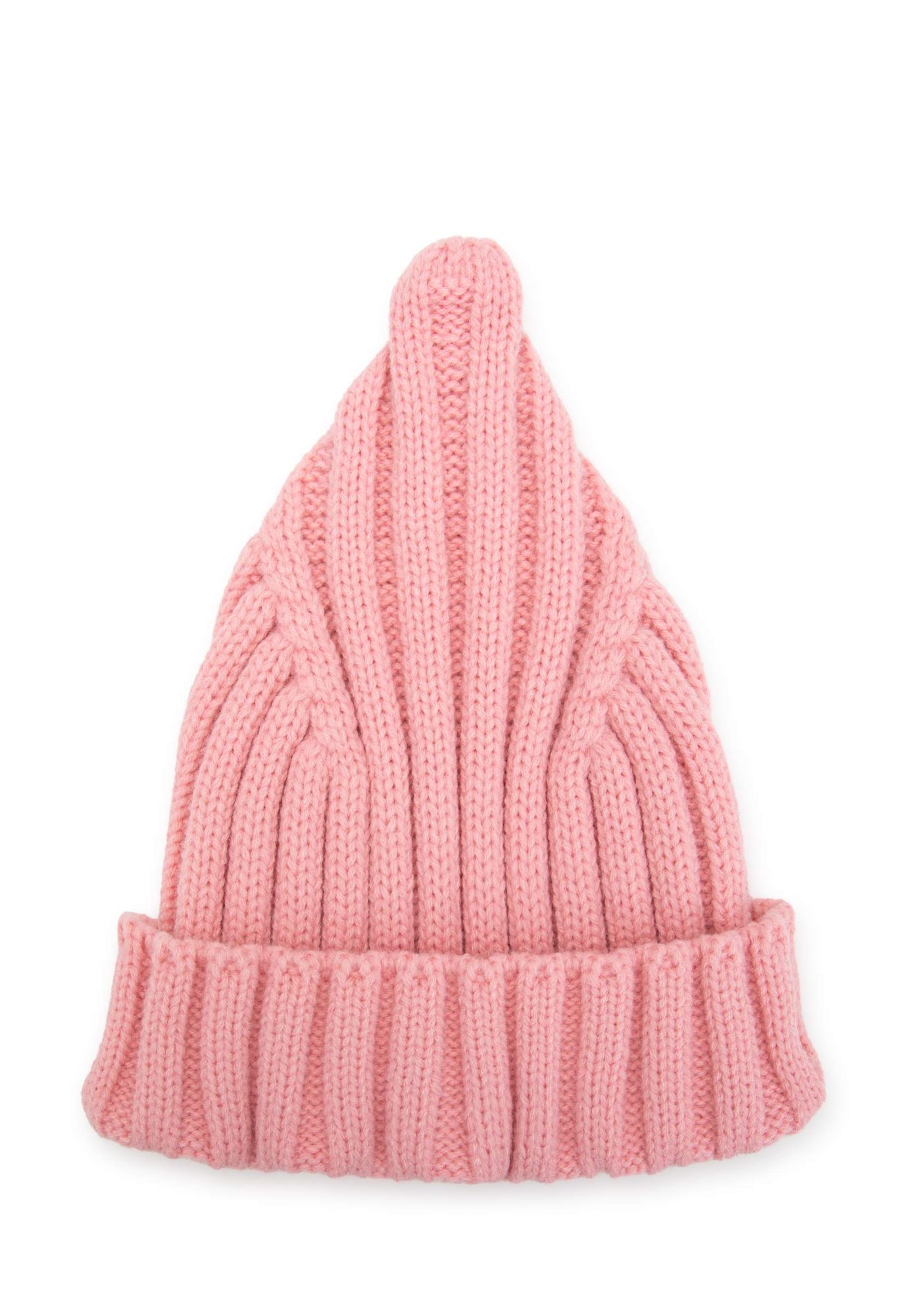Розовая шапка-бини для девочки-2