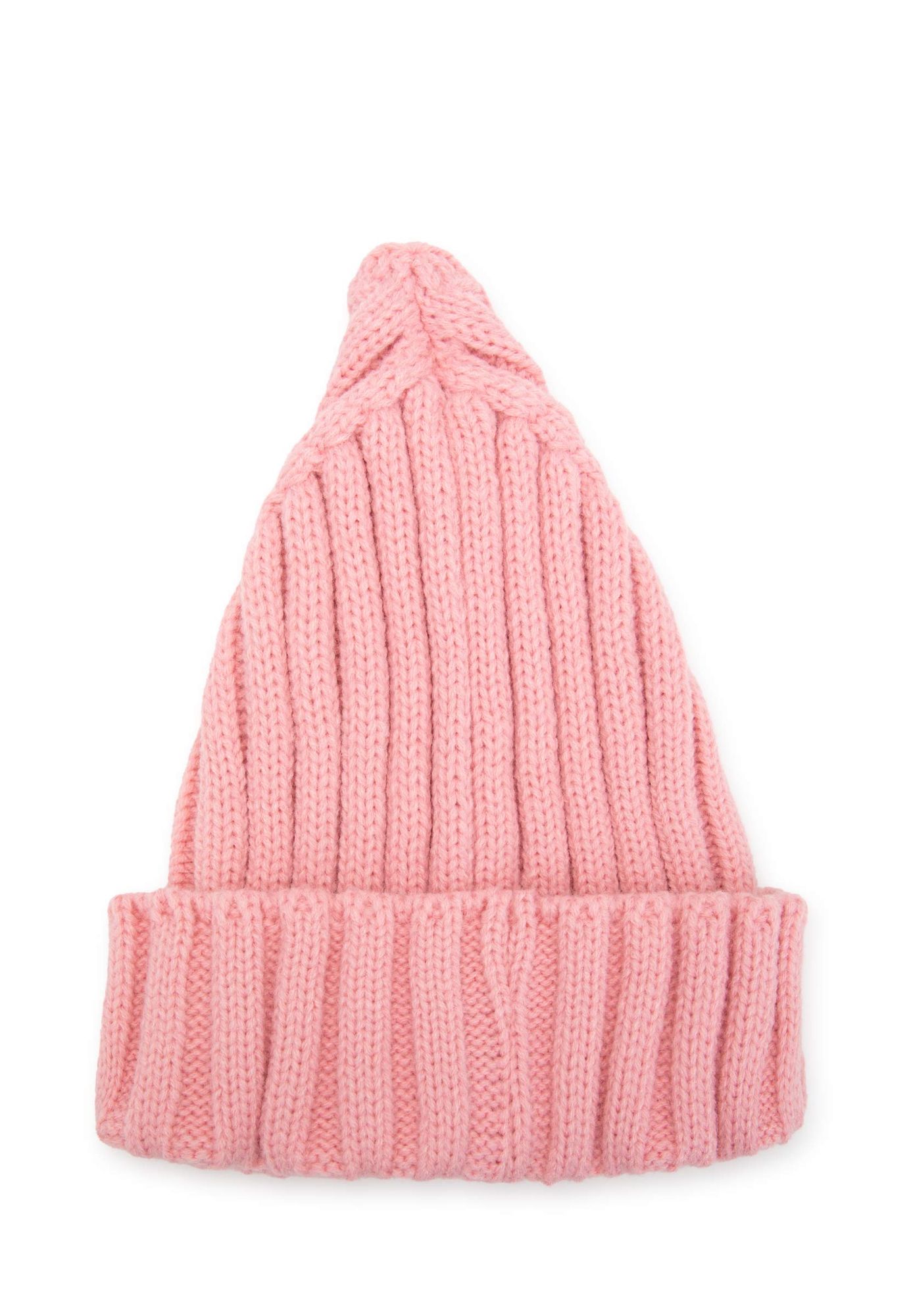 Розовая шапка-бини для девочки-3