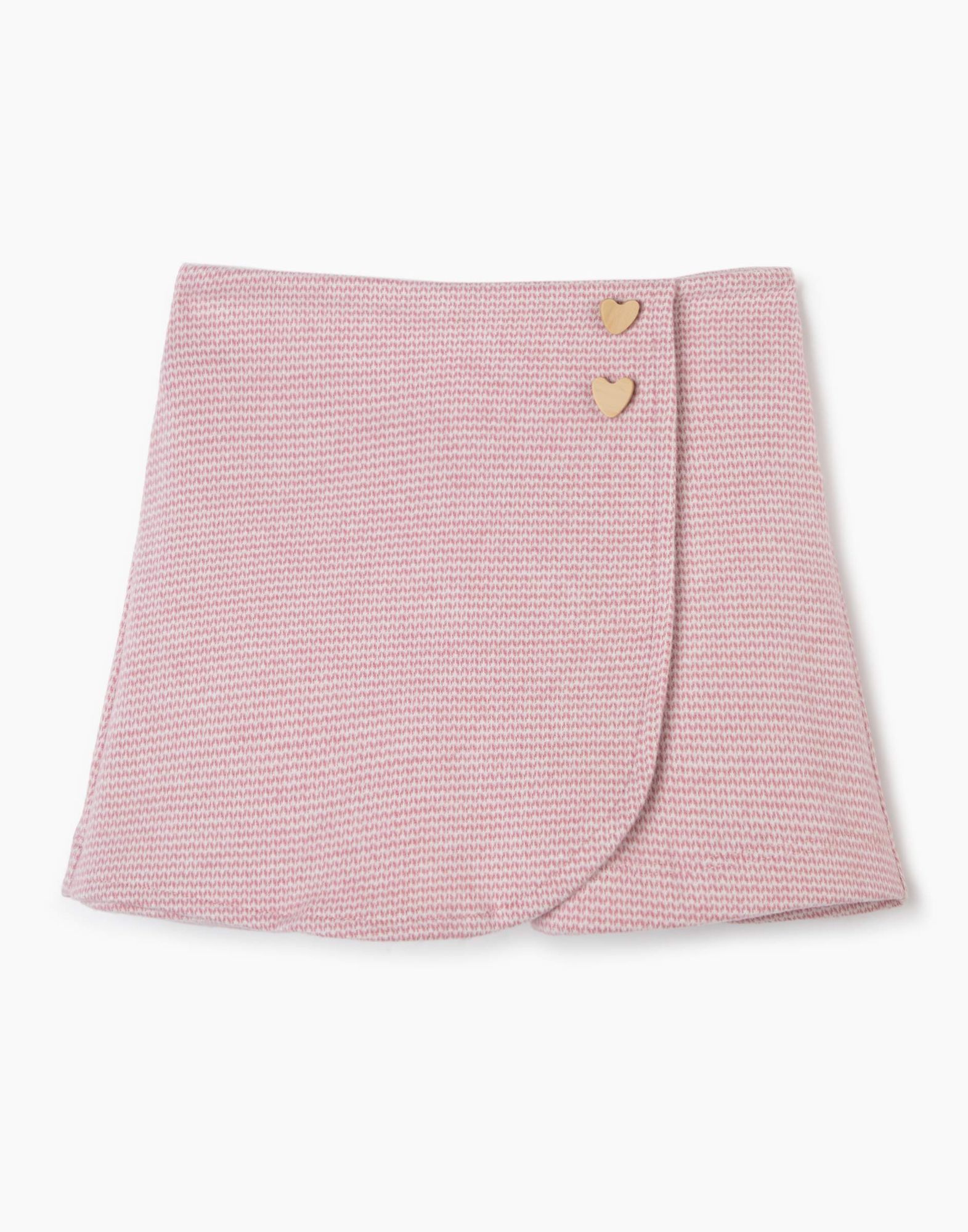 Розовая юбка-шорты для девочки-0