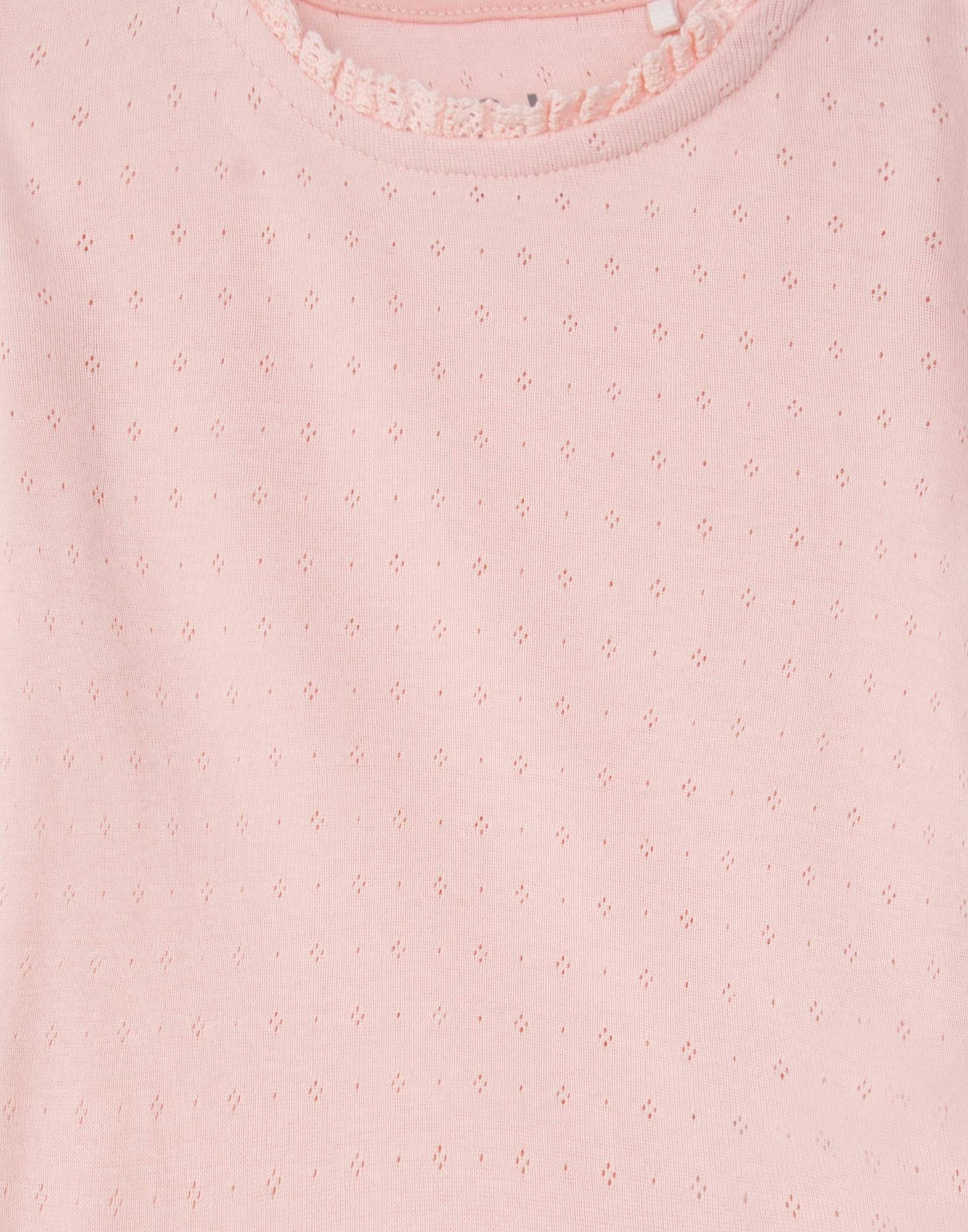 Розовый лонгслив Fitted из жаккарда для девочки-2