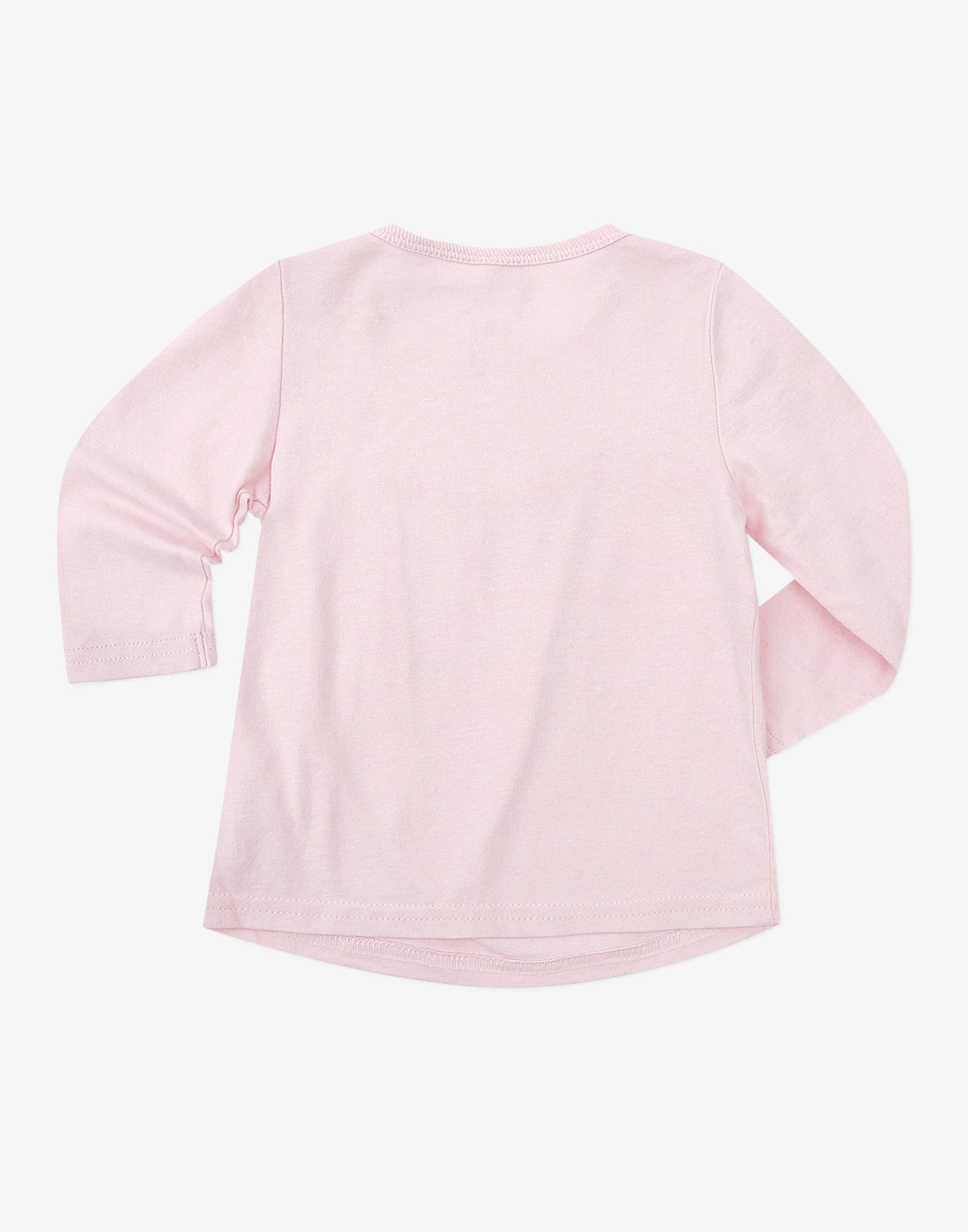 Розовый лонгслив с кружевом GKT002002-1