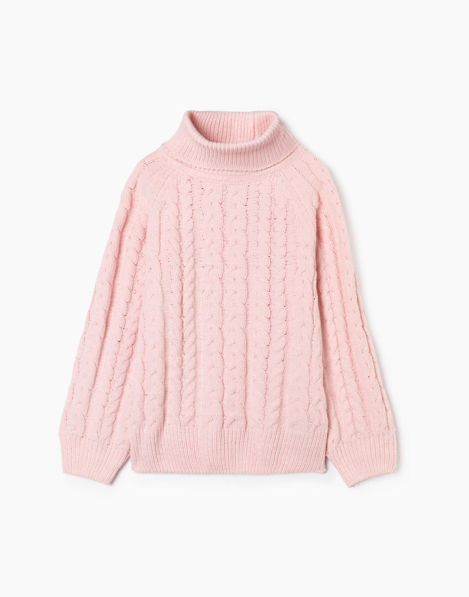 Розовый свитер oversize для девочки-1