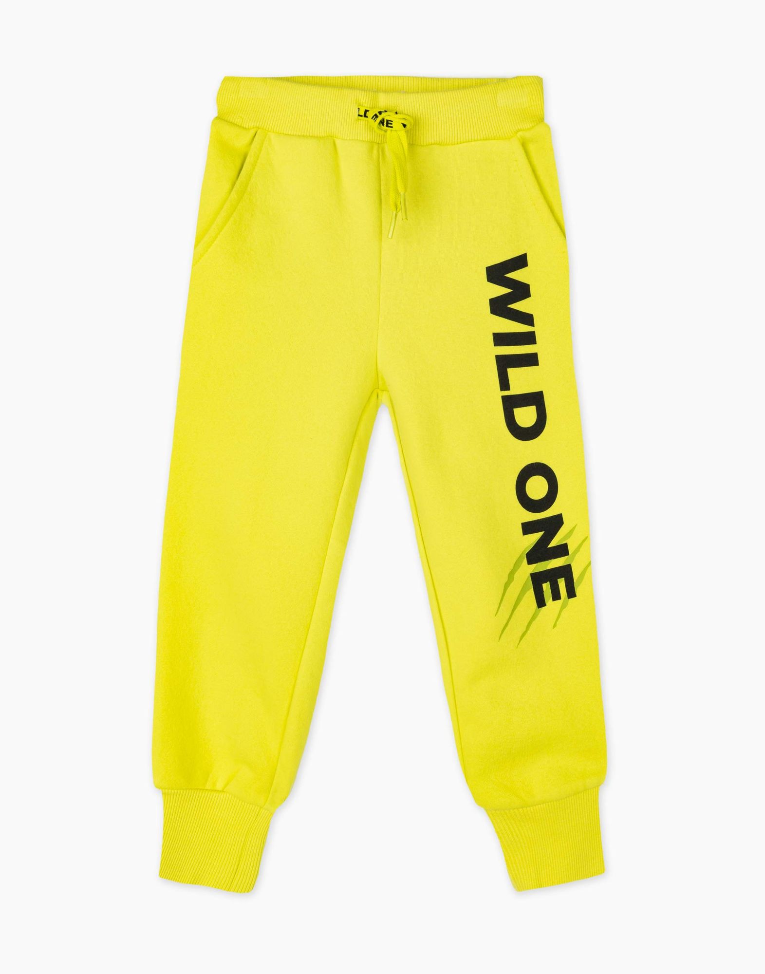 Салатовые брюки Jogger с принтом Wild one для мальчика-0