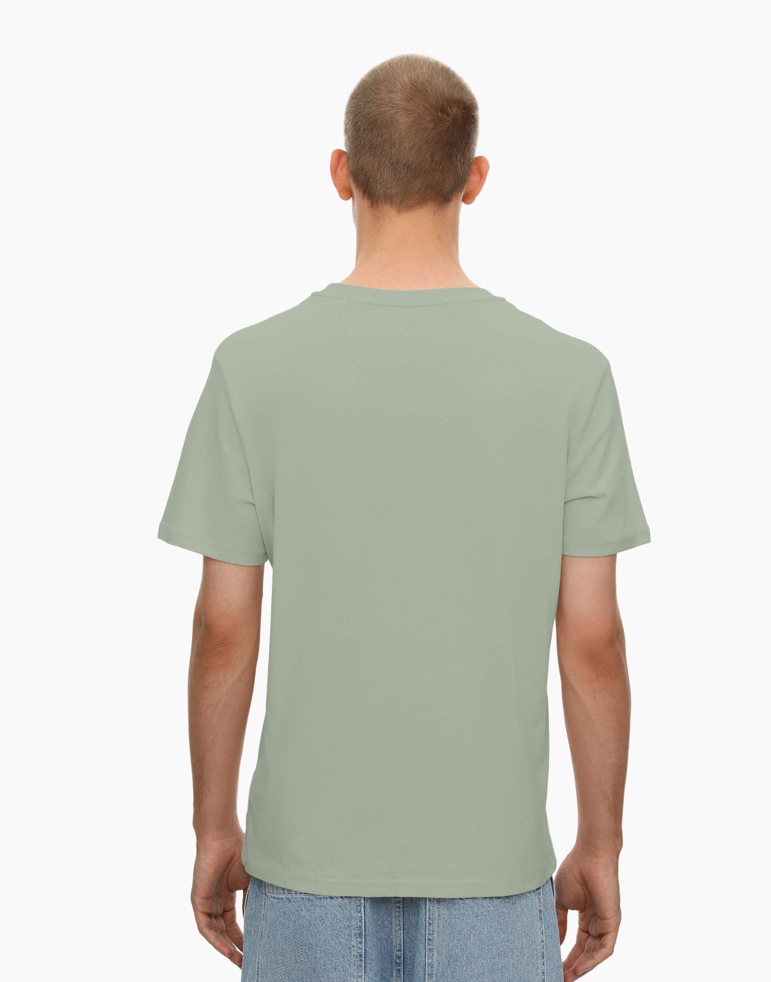 Серая базовая футболка Regular из тонкого джерси-3