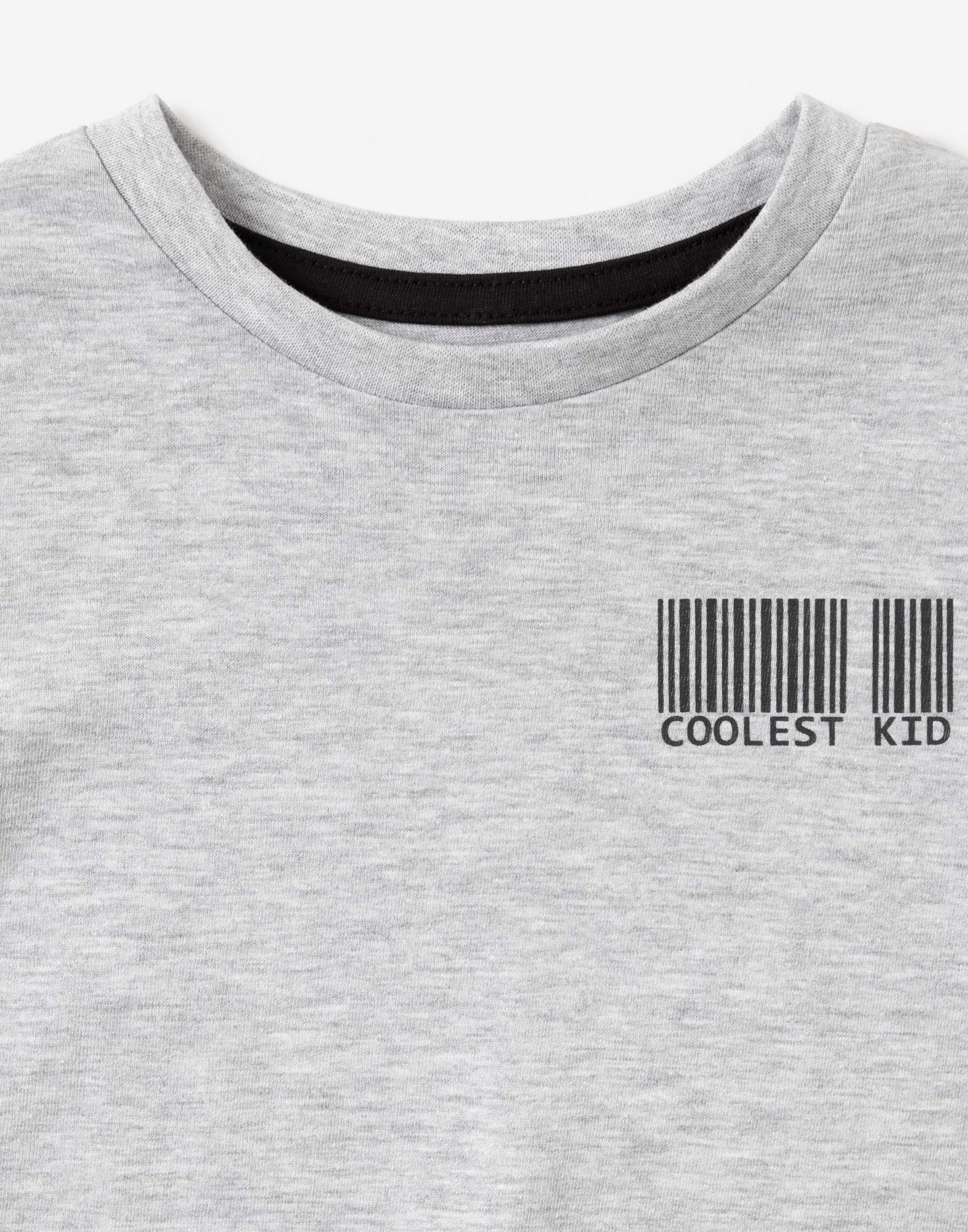 Серая футболка с принтом Coolest kid для мальчика-2