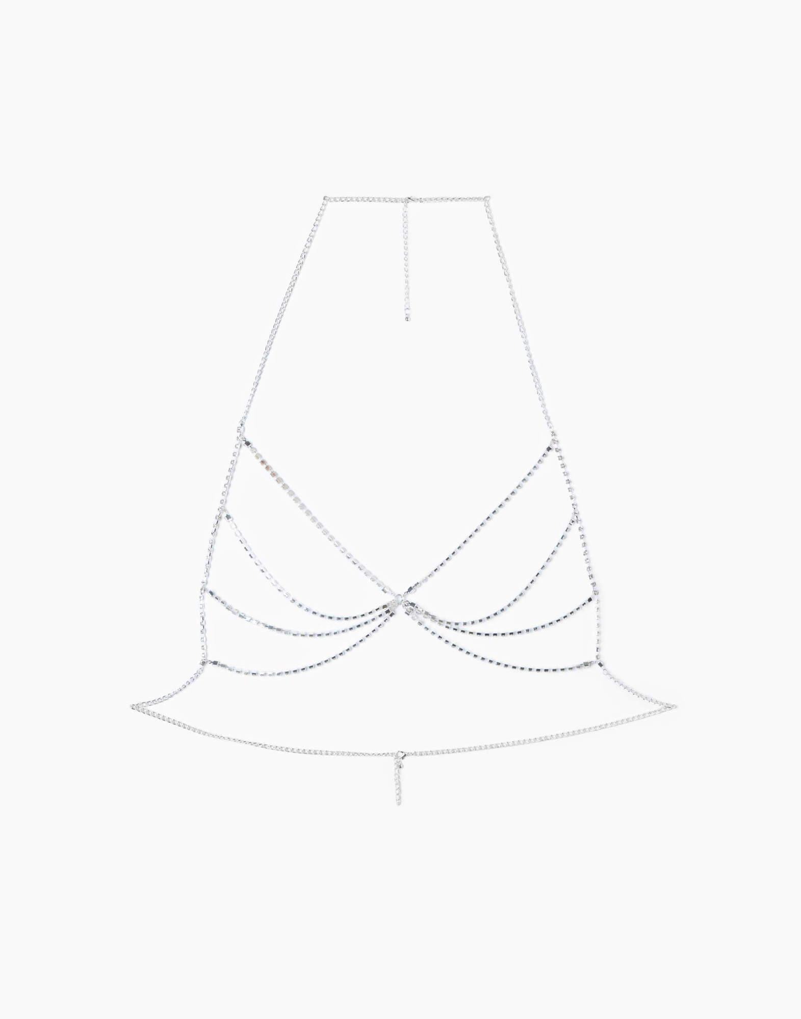 Серебристая цепочка на тело GJW010877-2 купить по цене от 599 рублей с ...