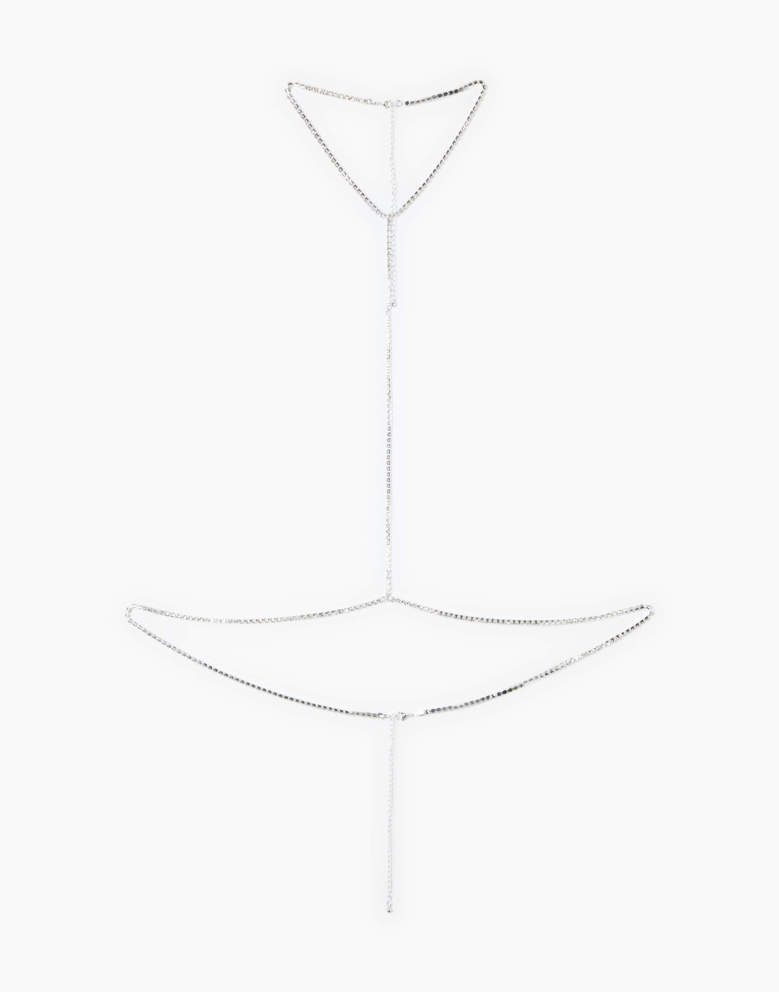 Серебристая цепочка на тело GJW010881-1 купить по цене от 349 рублей с ...