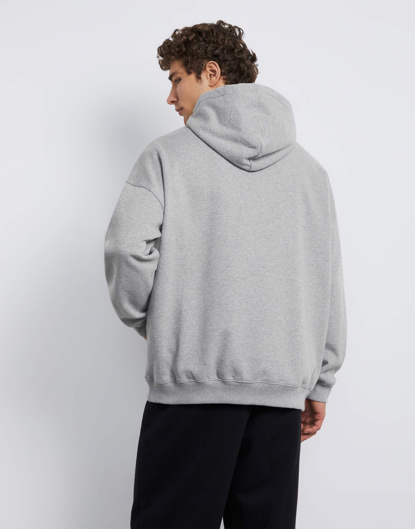 Серое худи oversize с принтом BAC012187-2 купить по цене от 799 рублей ...