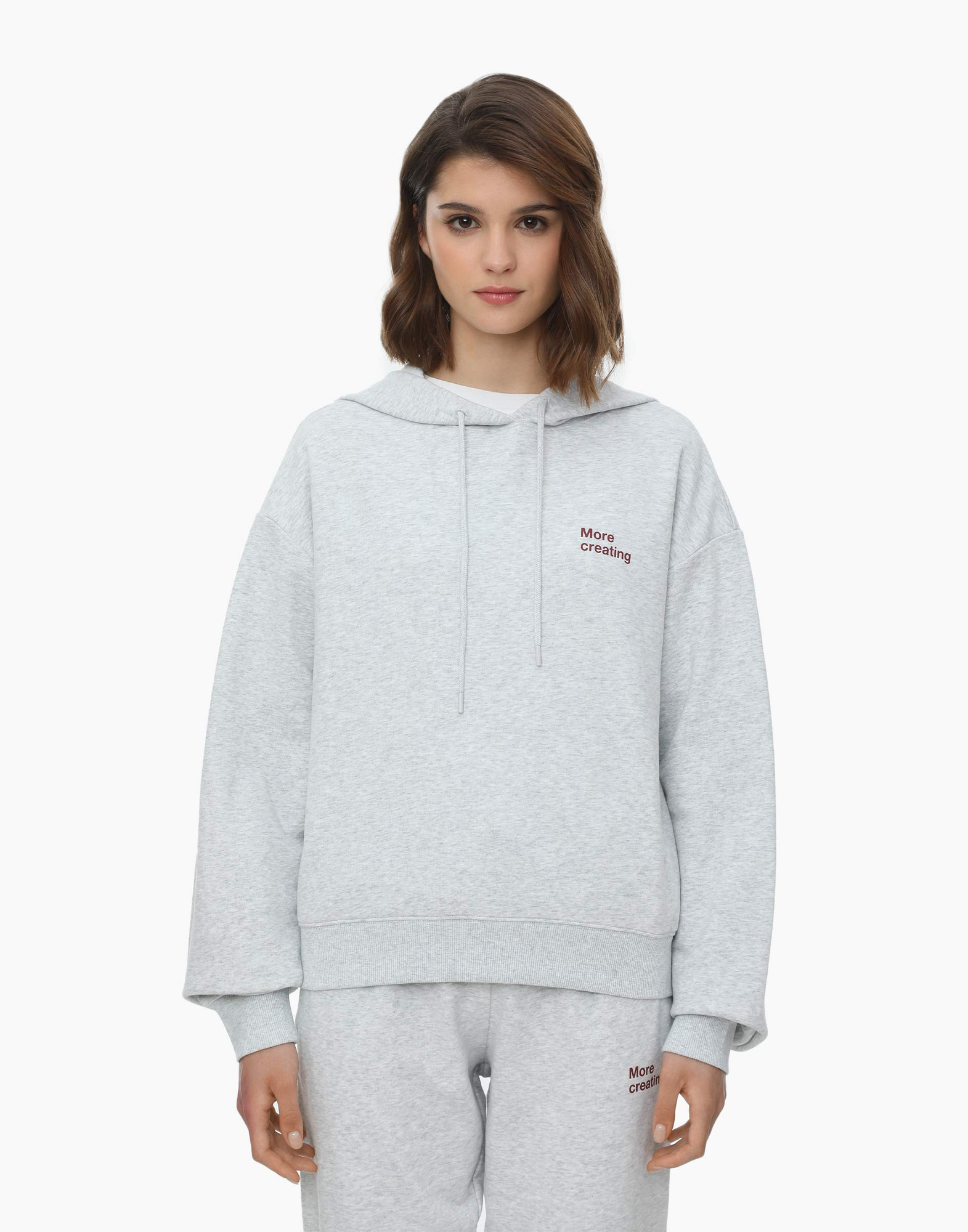 Серое худи oversize с принтом GAC020644-5 купить по цене от 599 рублей ...