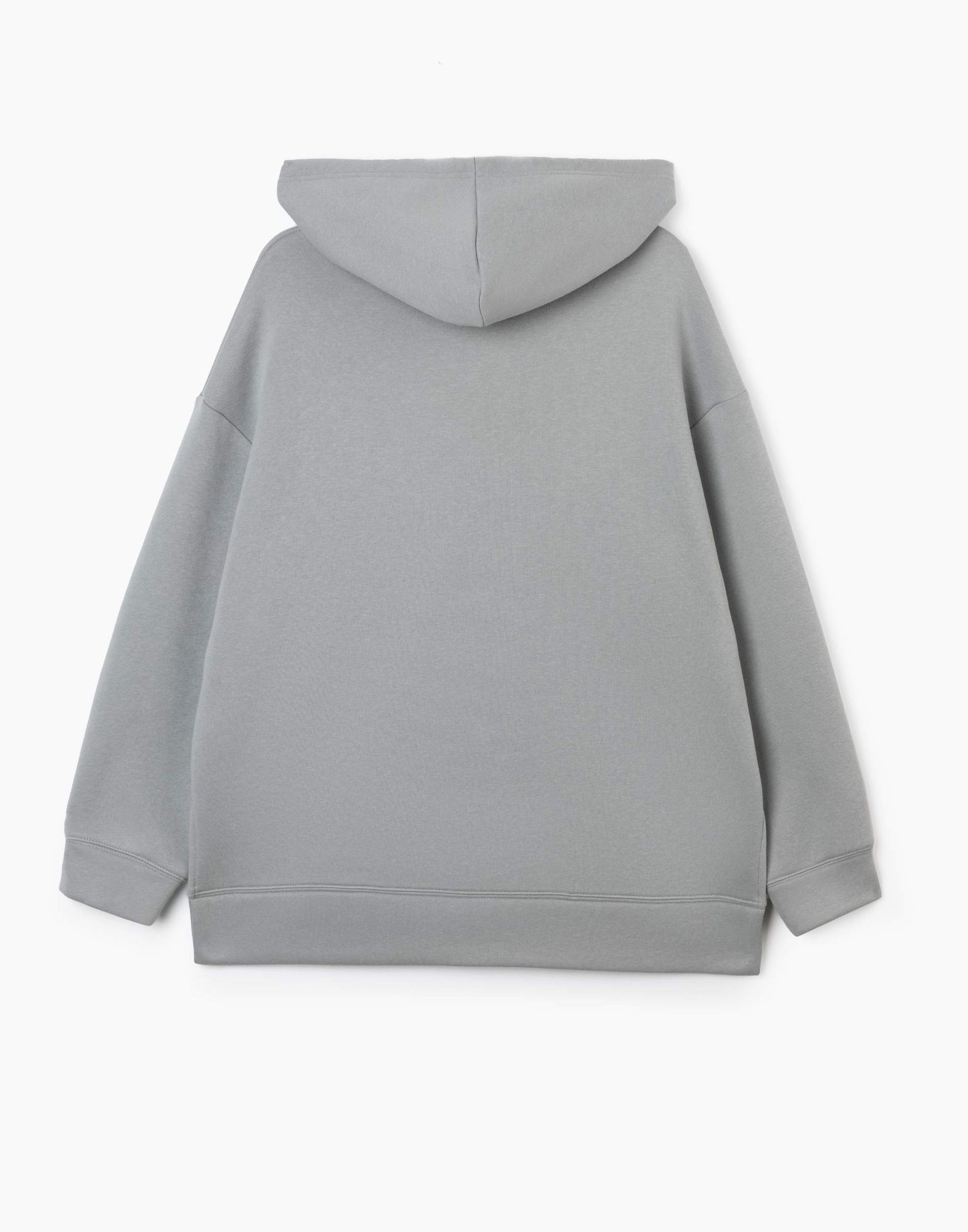 Серое oversize худи с принтом Inspiration для девочки-2