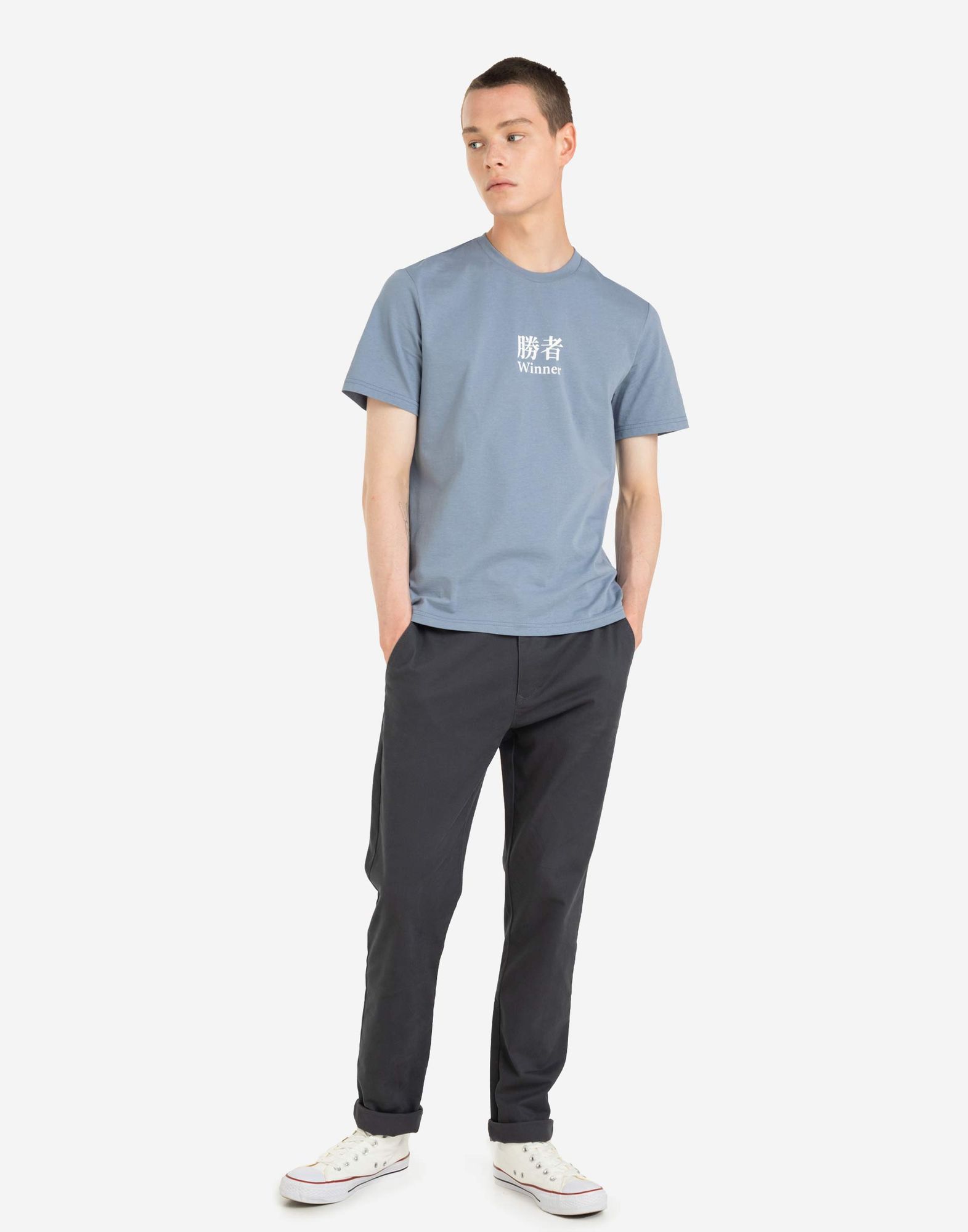 Серые брюки Chinos Slim -0
