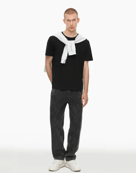 Серые джинсы Easy fit-0