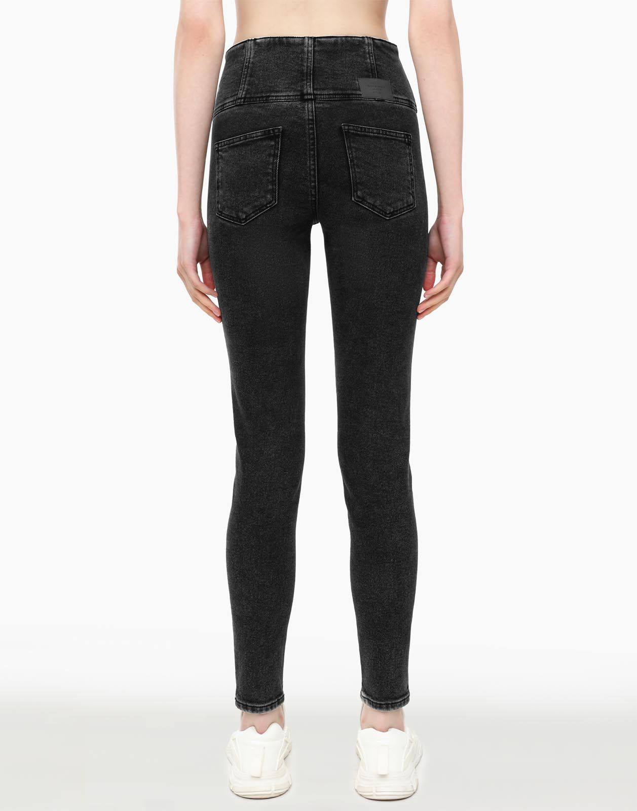 Серые джинсы Legging Wide Waist с высокой посадкой-2