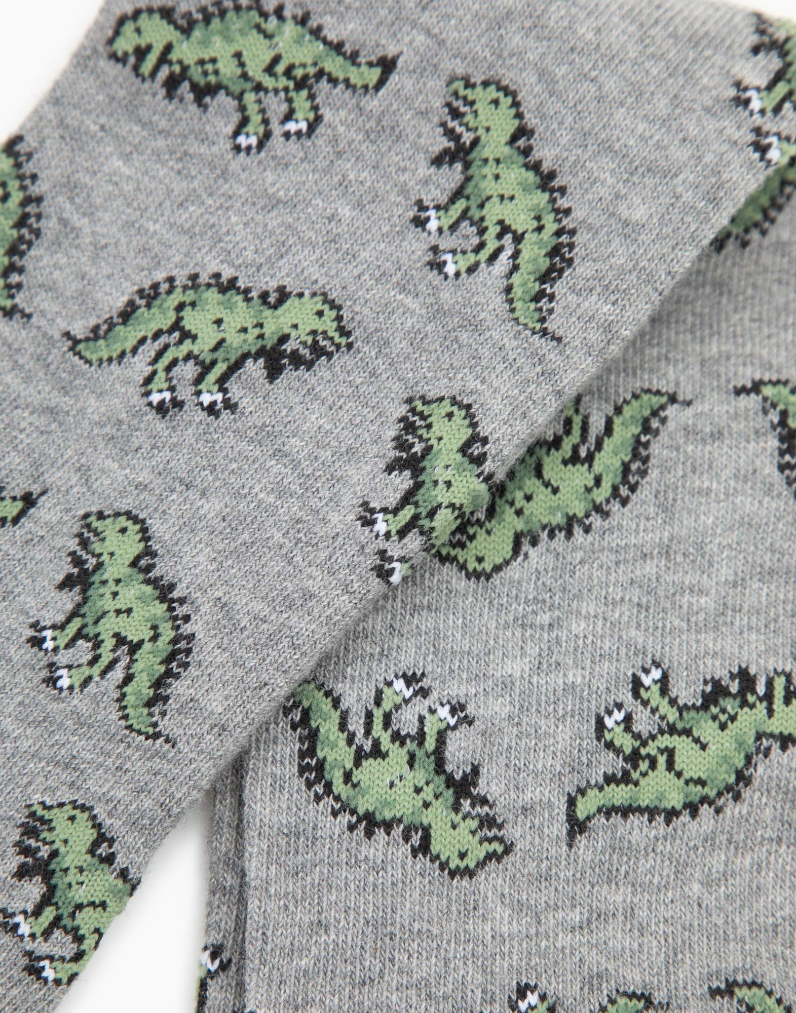 Серые колготки с динозаврами для мальчика-1