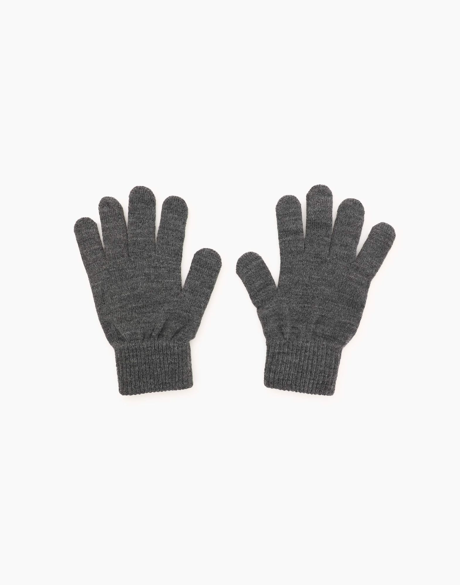 Серые перчатки для мальчика-1