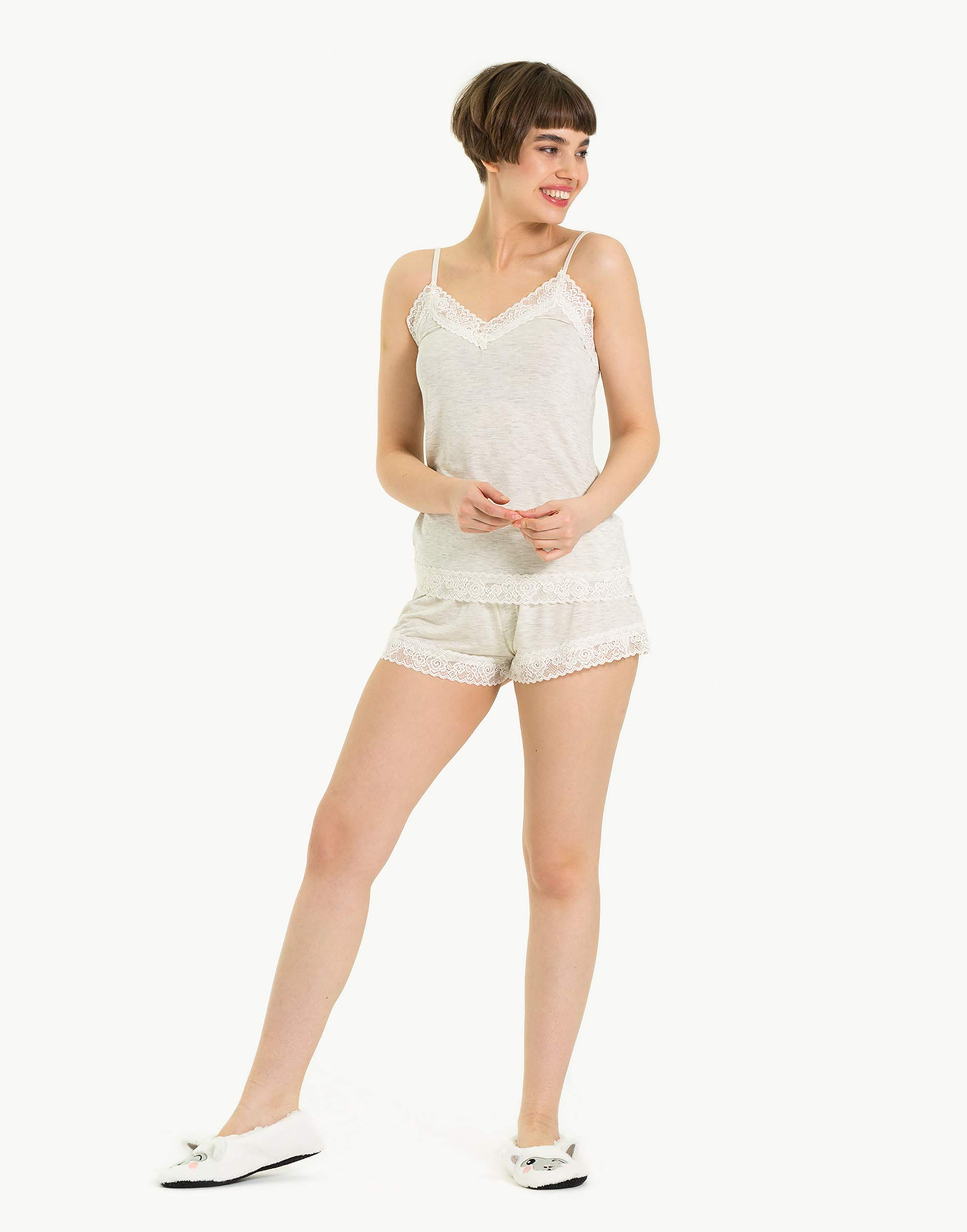 Серые пижамные шорты-3