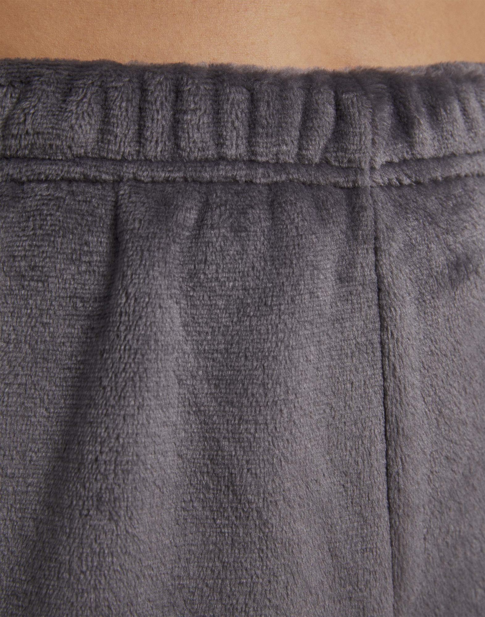 Серые плюшевые домашние брюки Jogger-3