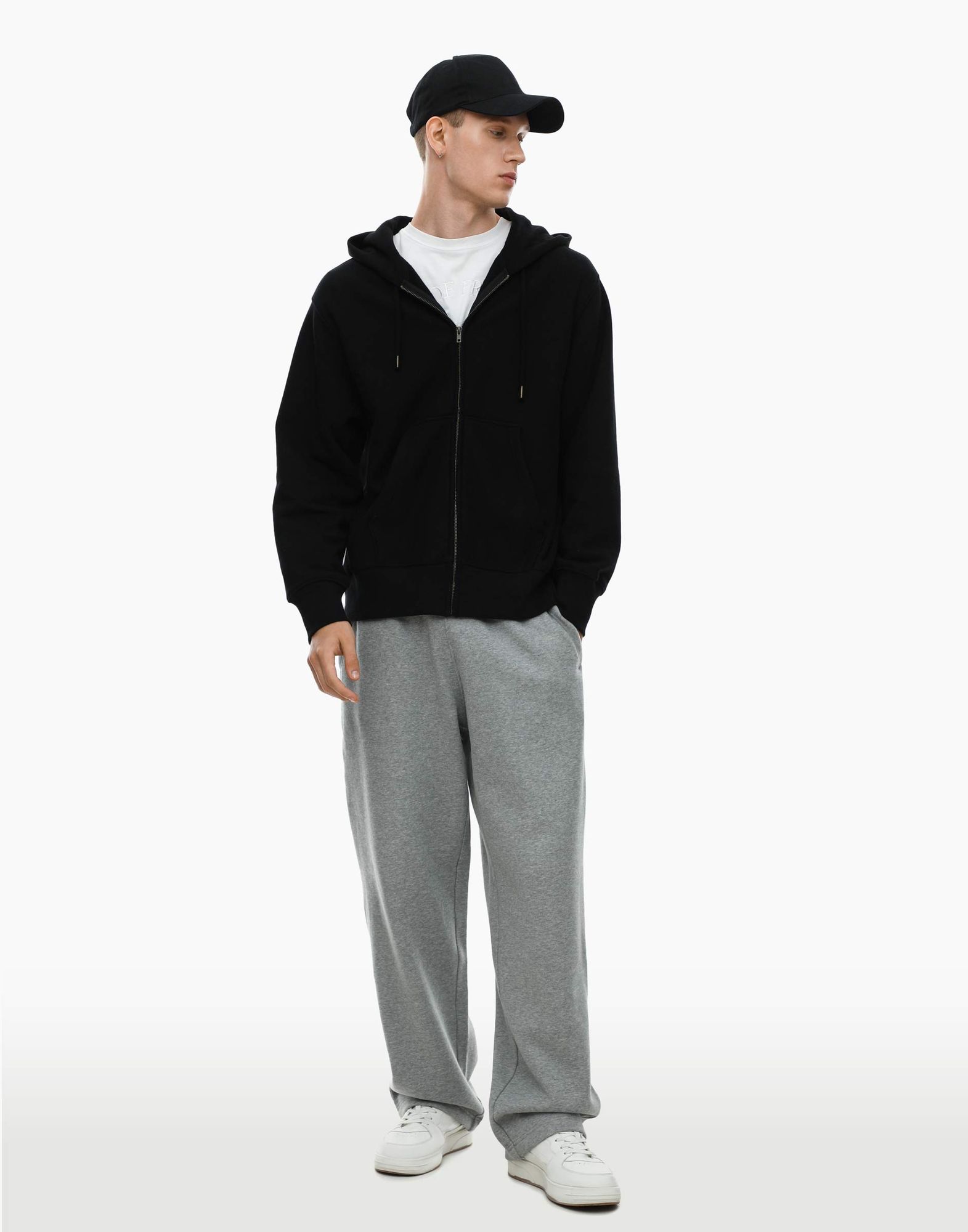 Серые спортивные брюки Loose Fit-0