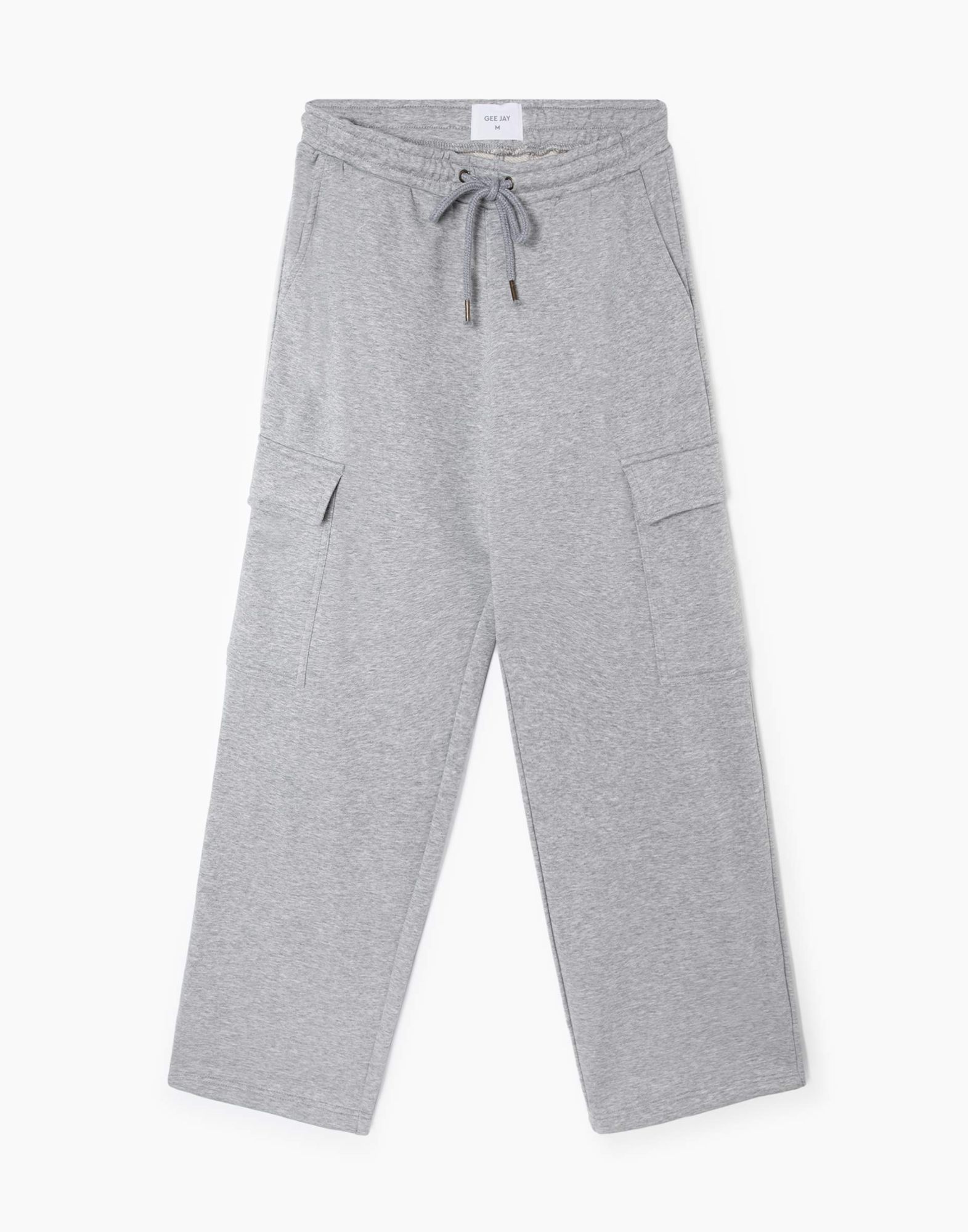 Серые спортивные брюки Wide-leg Cargo -4