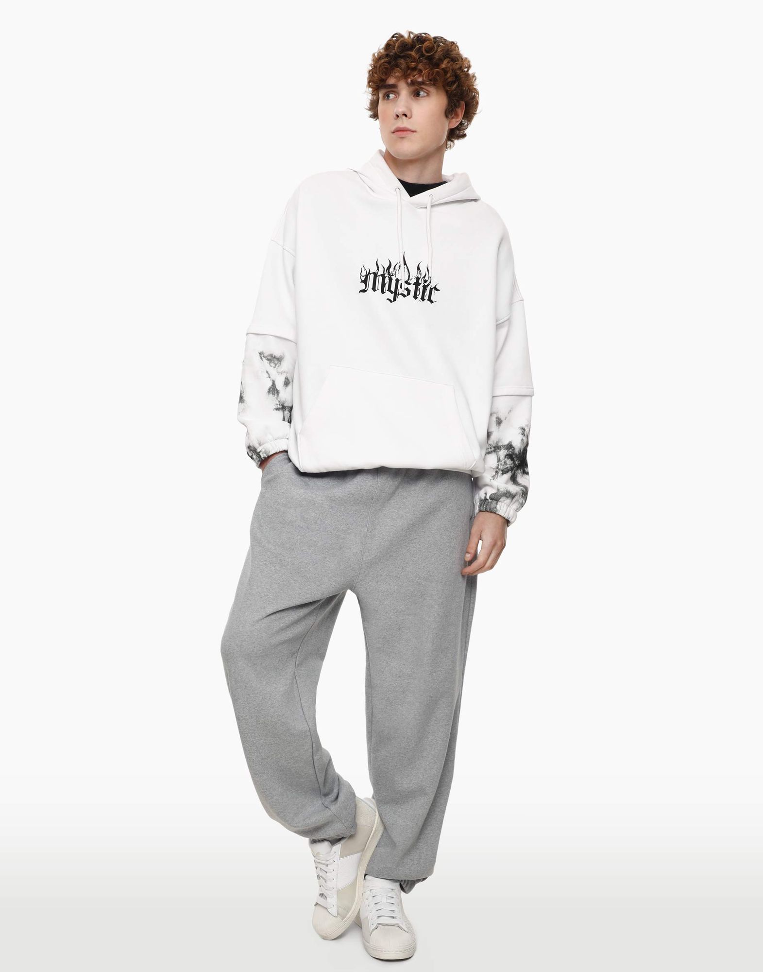 Серые спортивные брюки oversize-0
