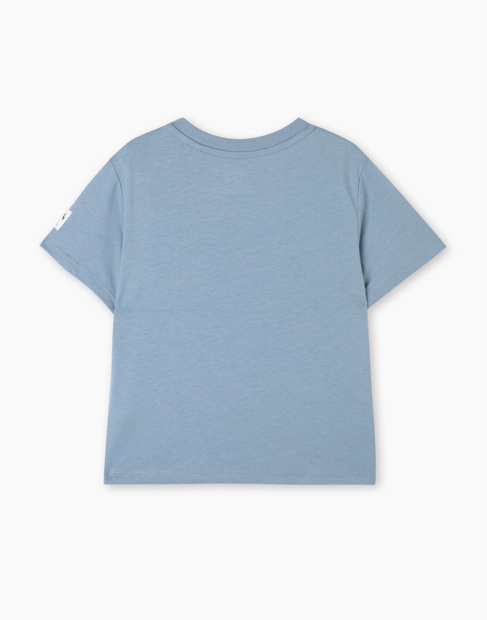 Синяя футболка с принтом для мальчика-1