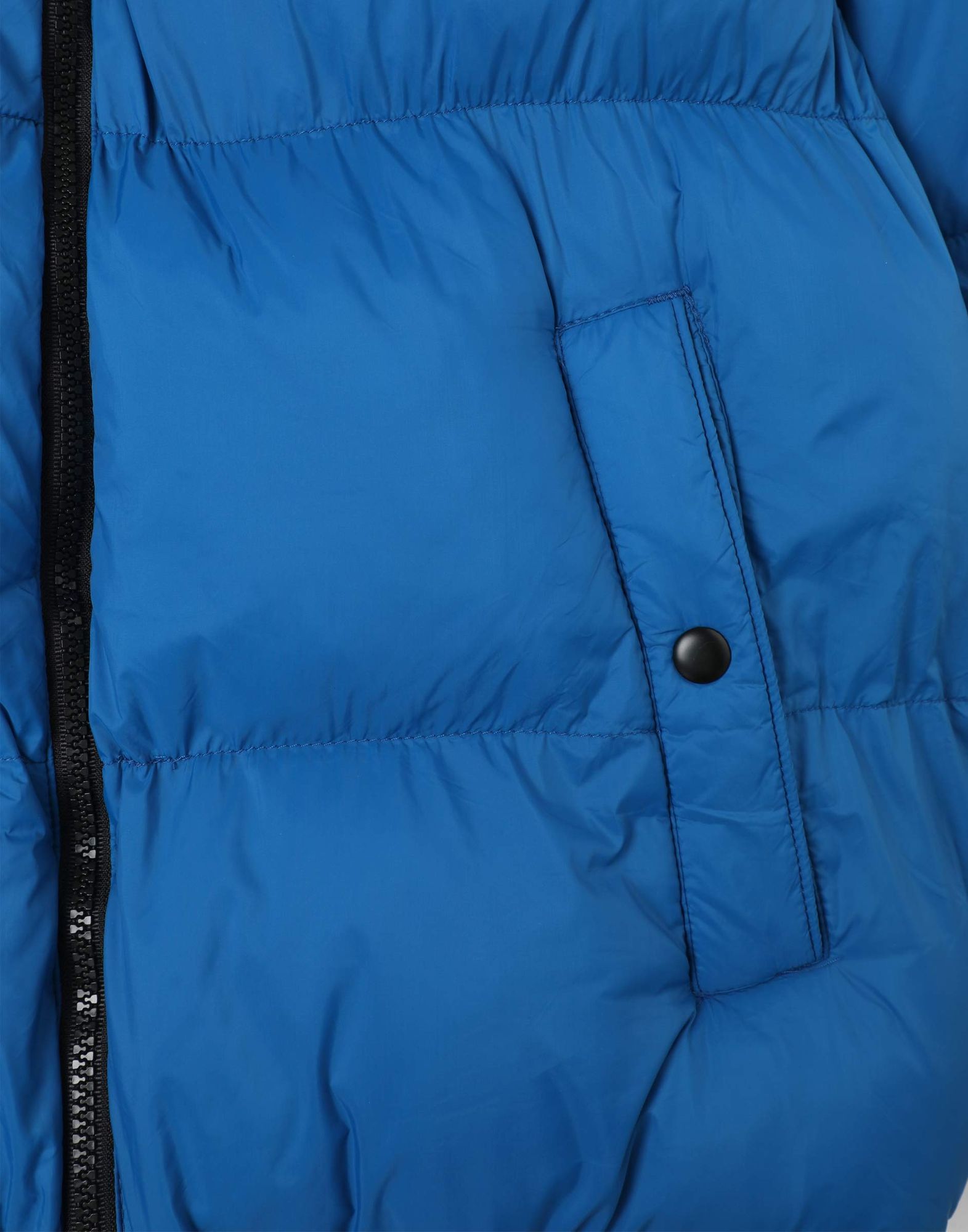 Синяя утеплённая куртка oversize колор-блок для мальчика-3