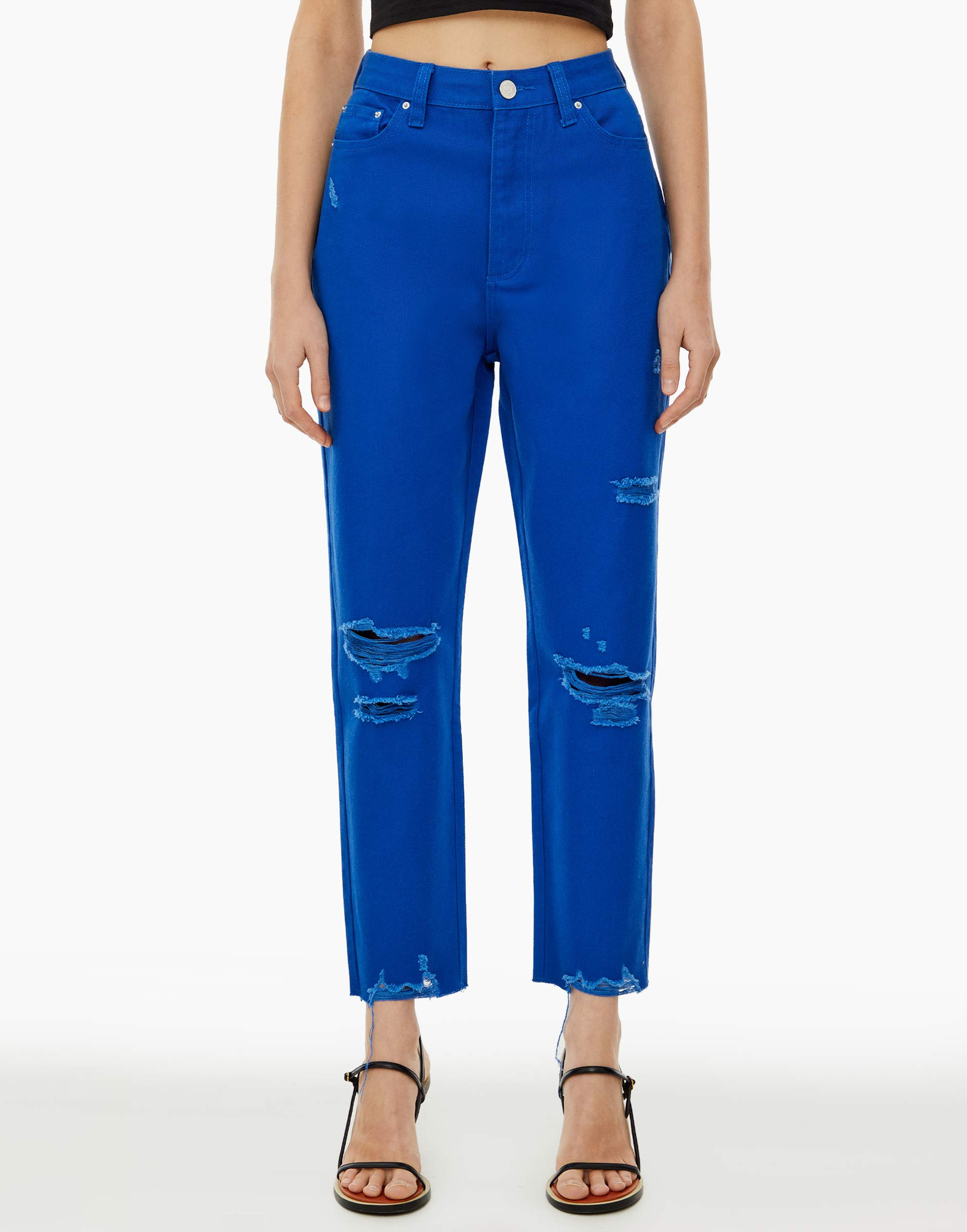 Синие джинсы New mom с дырами GJN026494-2 купить по цене от 799 рублей ...