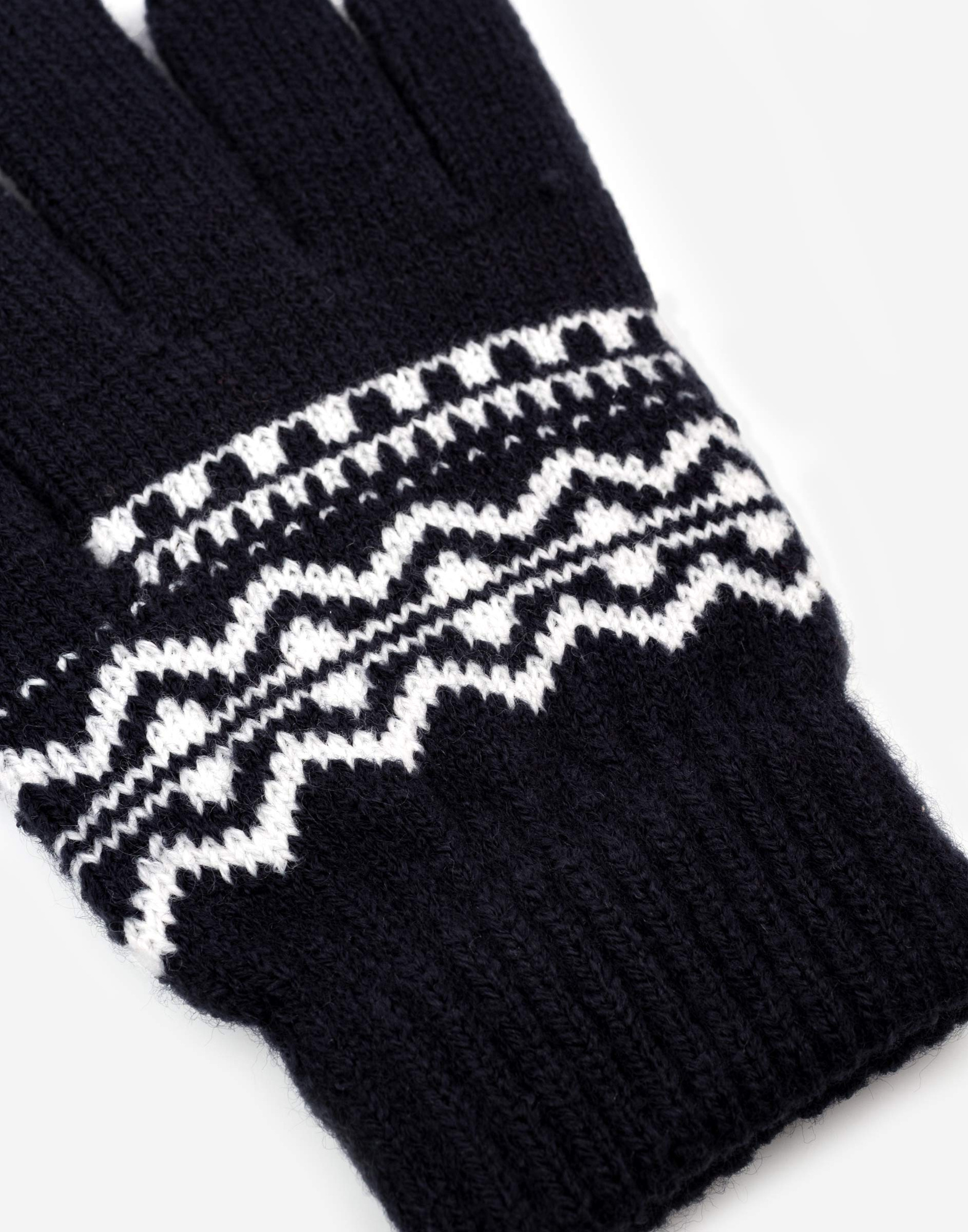 Синие перчатки с узором для мальчика-1