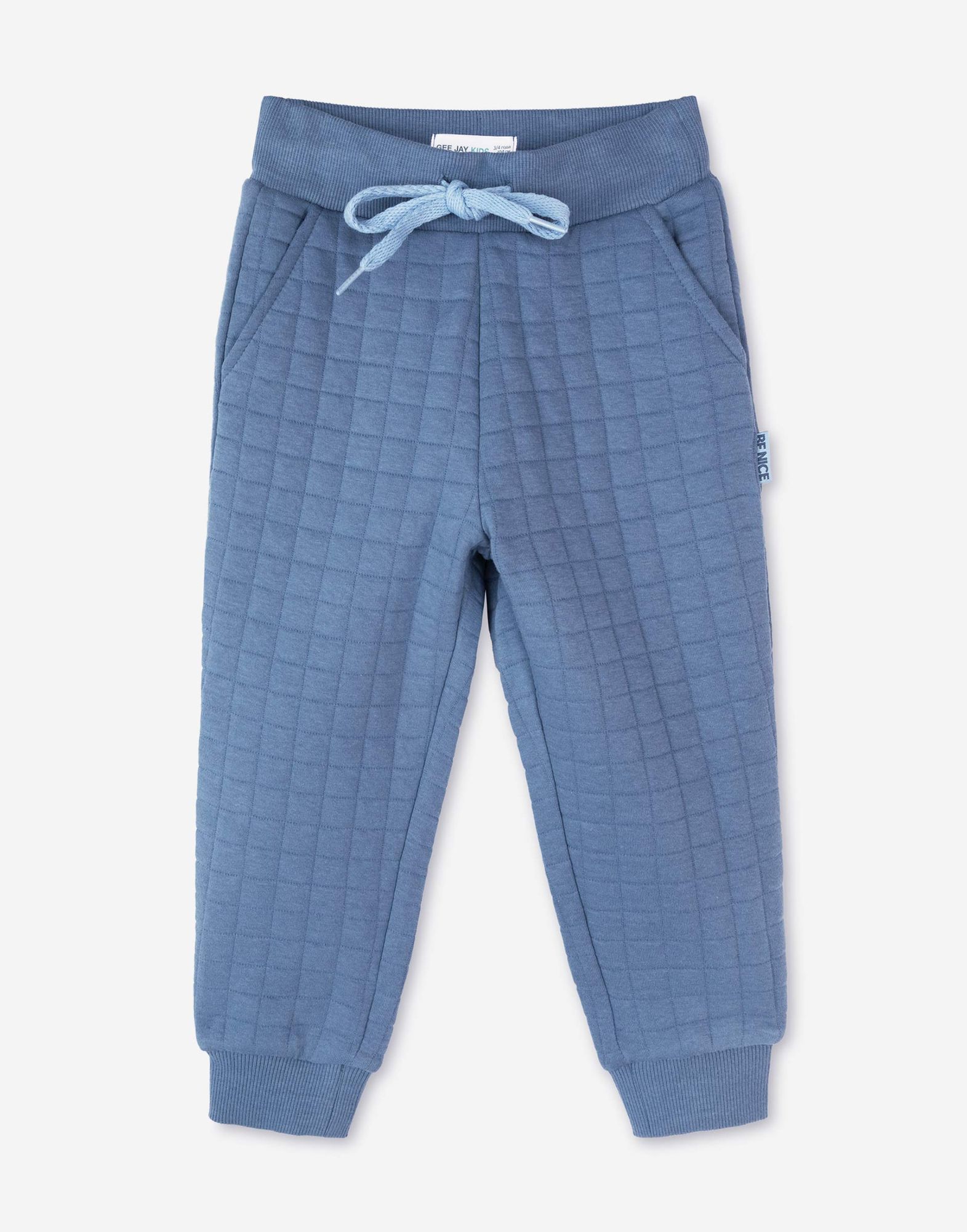 Синие стёганые спортивные брюки Jogger для мальчика-1