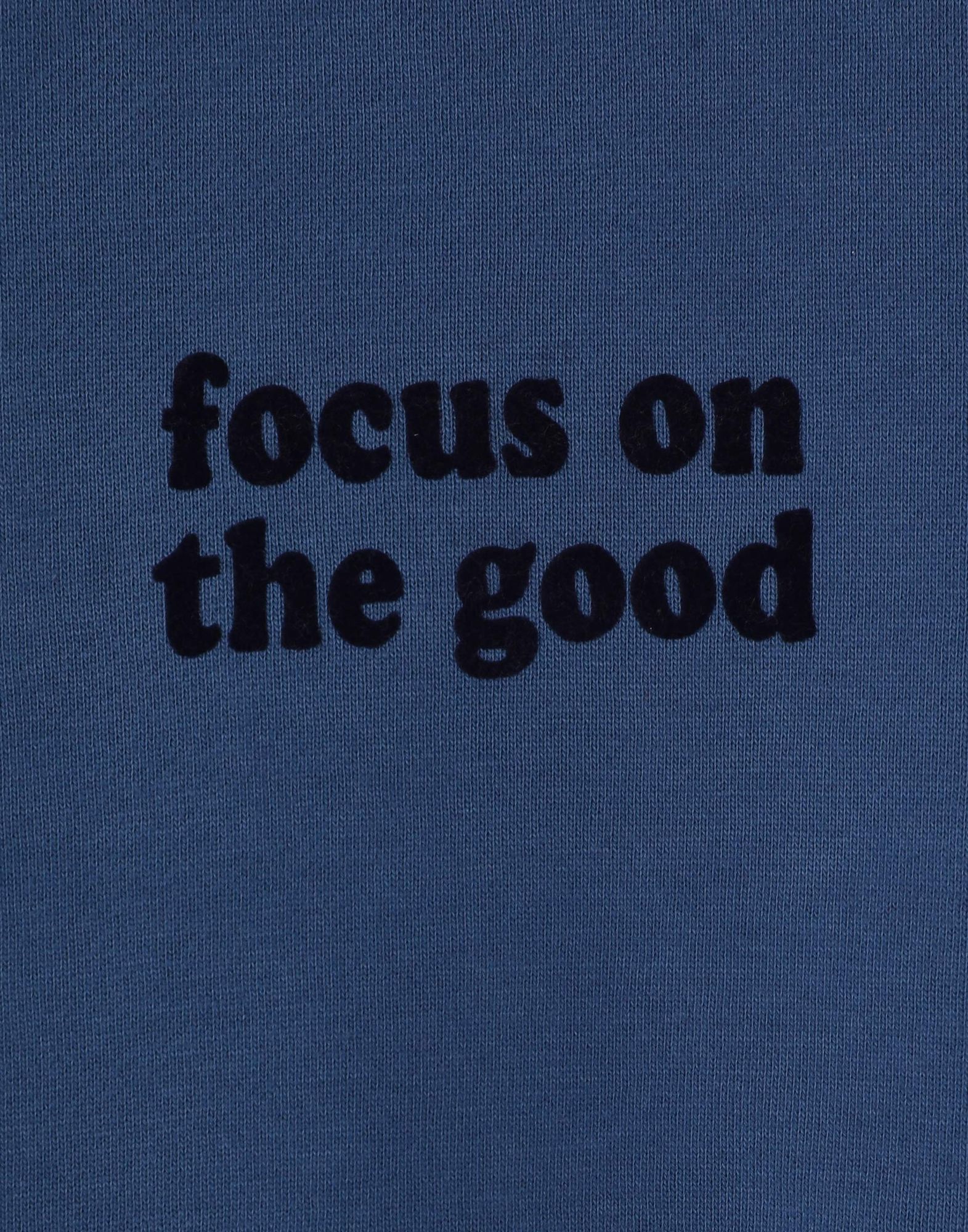 Синий свитшот с принтом Focus on the Good для мальчика-3