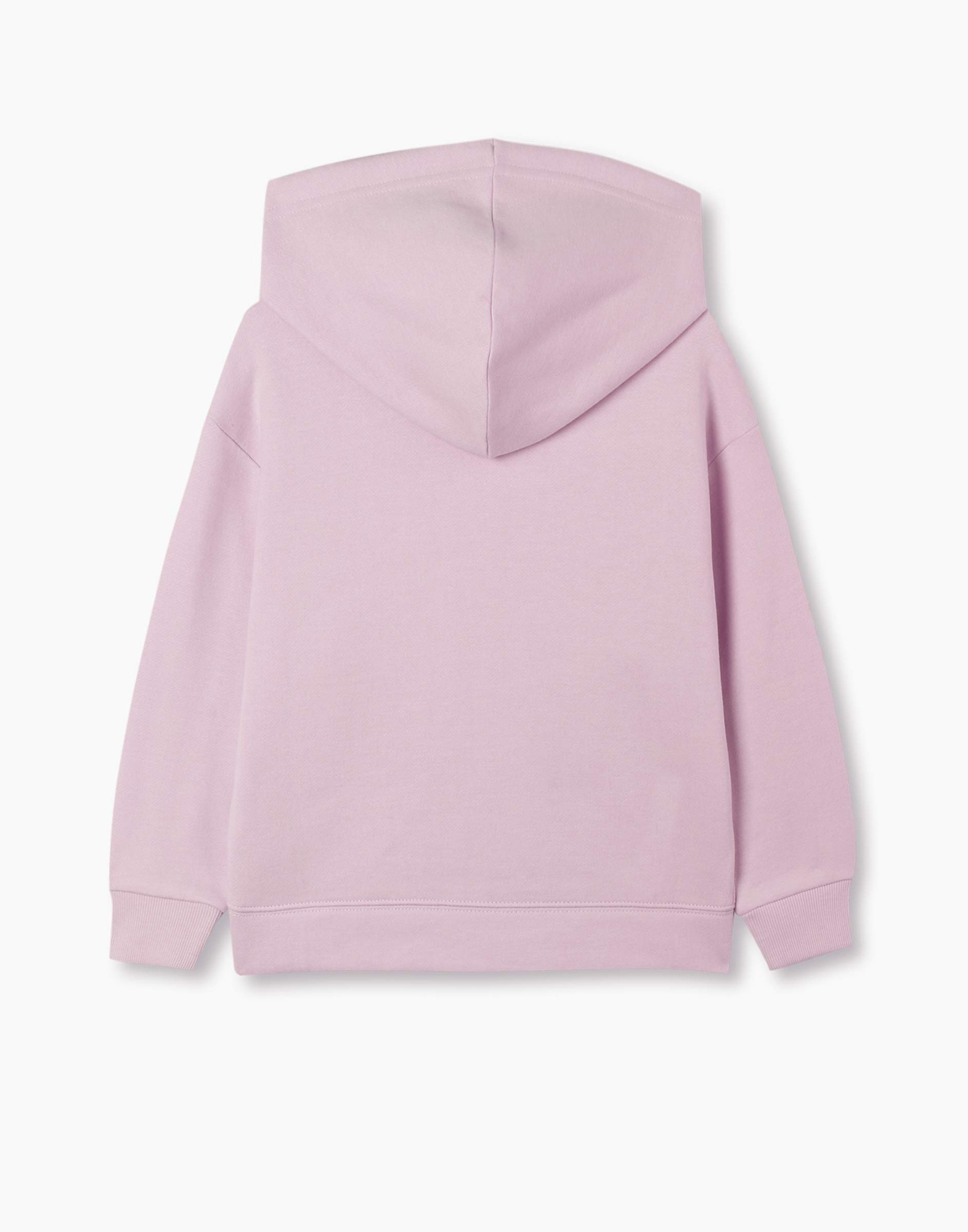 Сиреневое худи oversize с принтом для девочки GAC020571-2 undefined