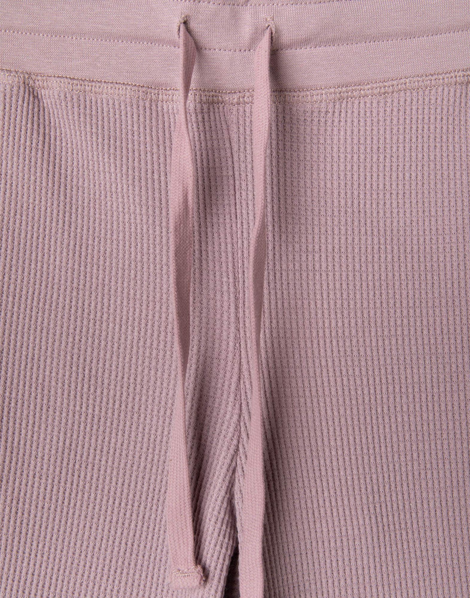 Сиреневые домашние брюки Jogger из вафельного материала-2
