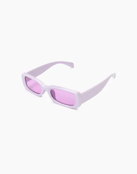 Сиреневые солнцезащитные очки Rectangle женские-0