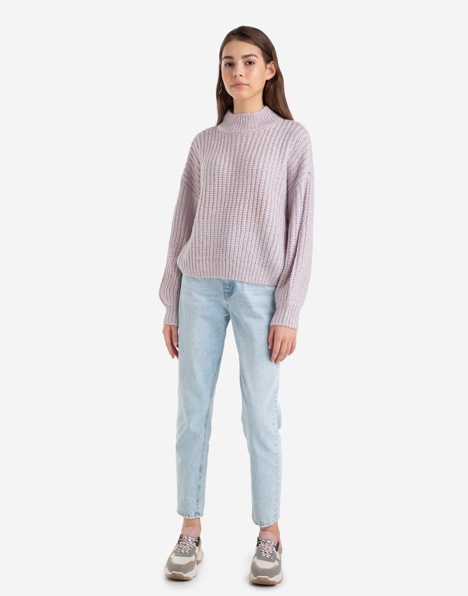 Сиреневый свитер oversize-3