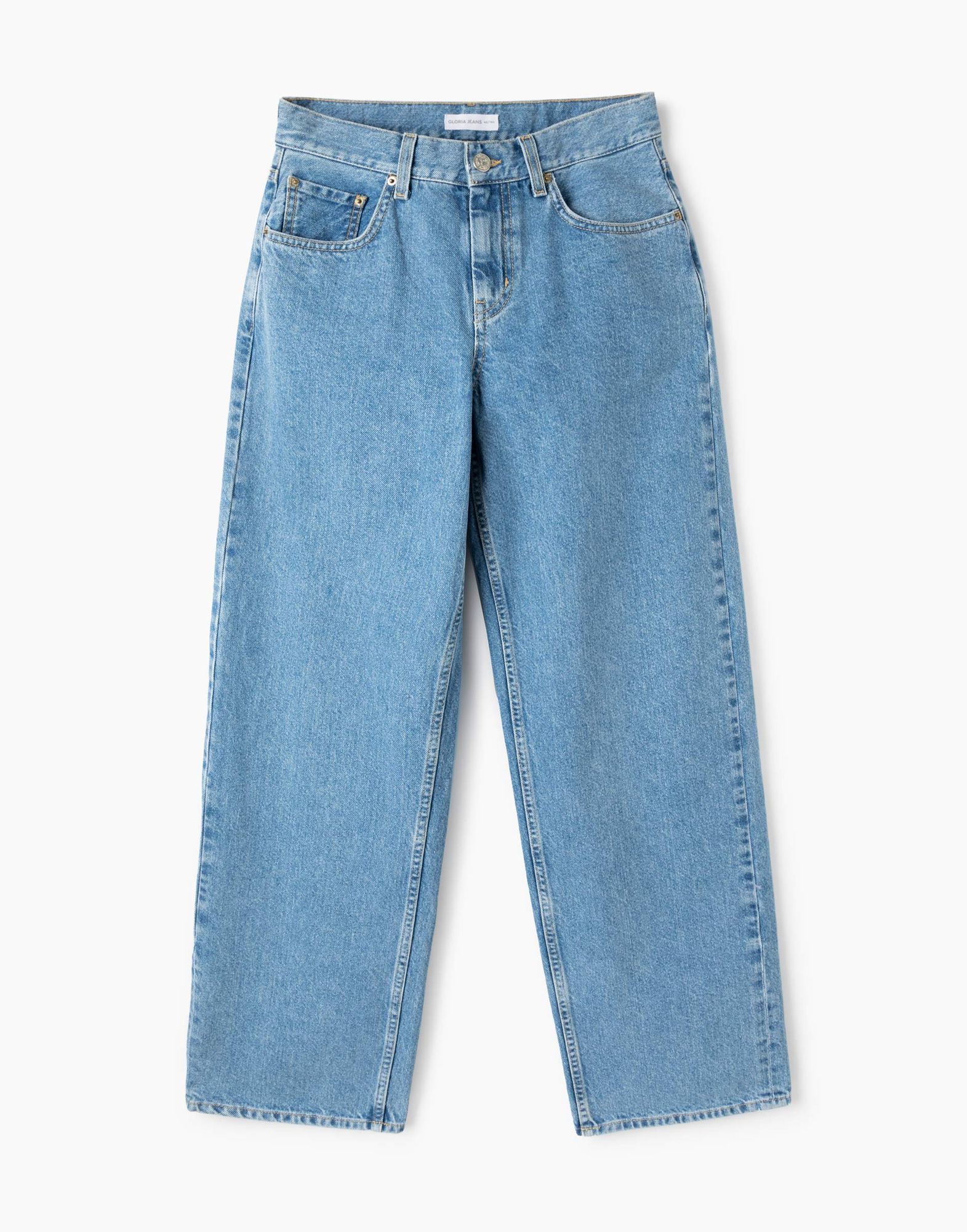 Широкие джинсы Loose straight с заниженной талией-4