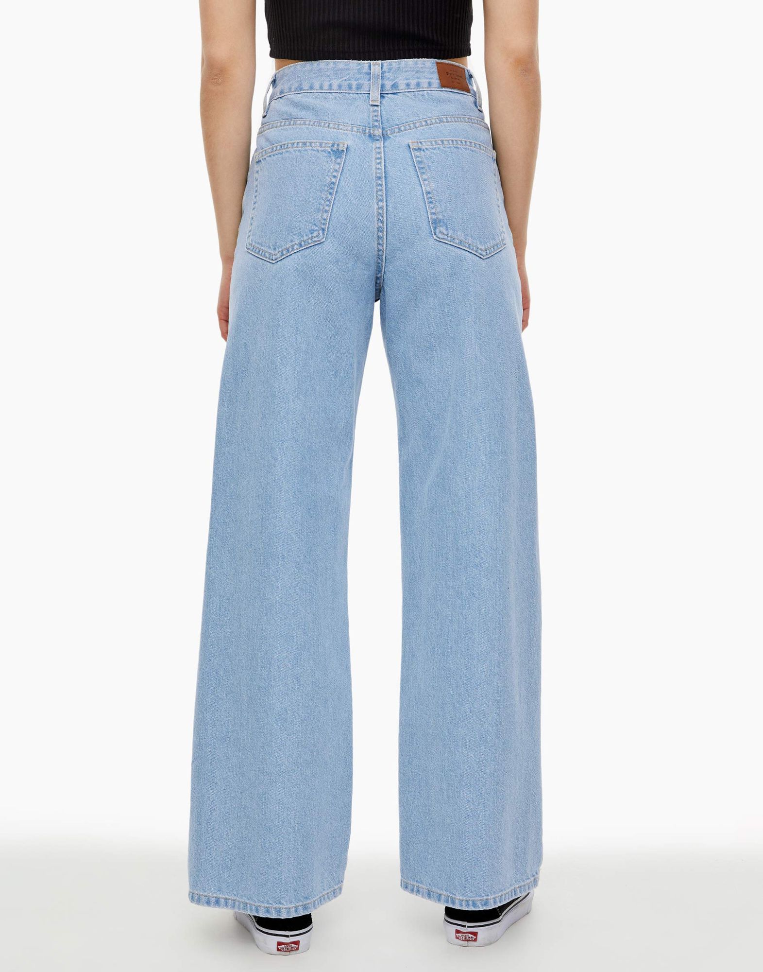 Широкие джинсы Wide Leg с дырками женские GJN027635-1 купить по цене от ...