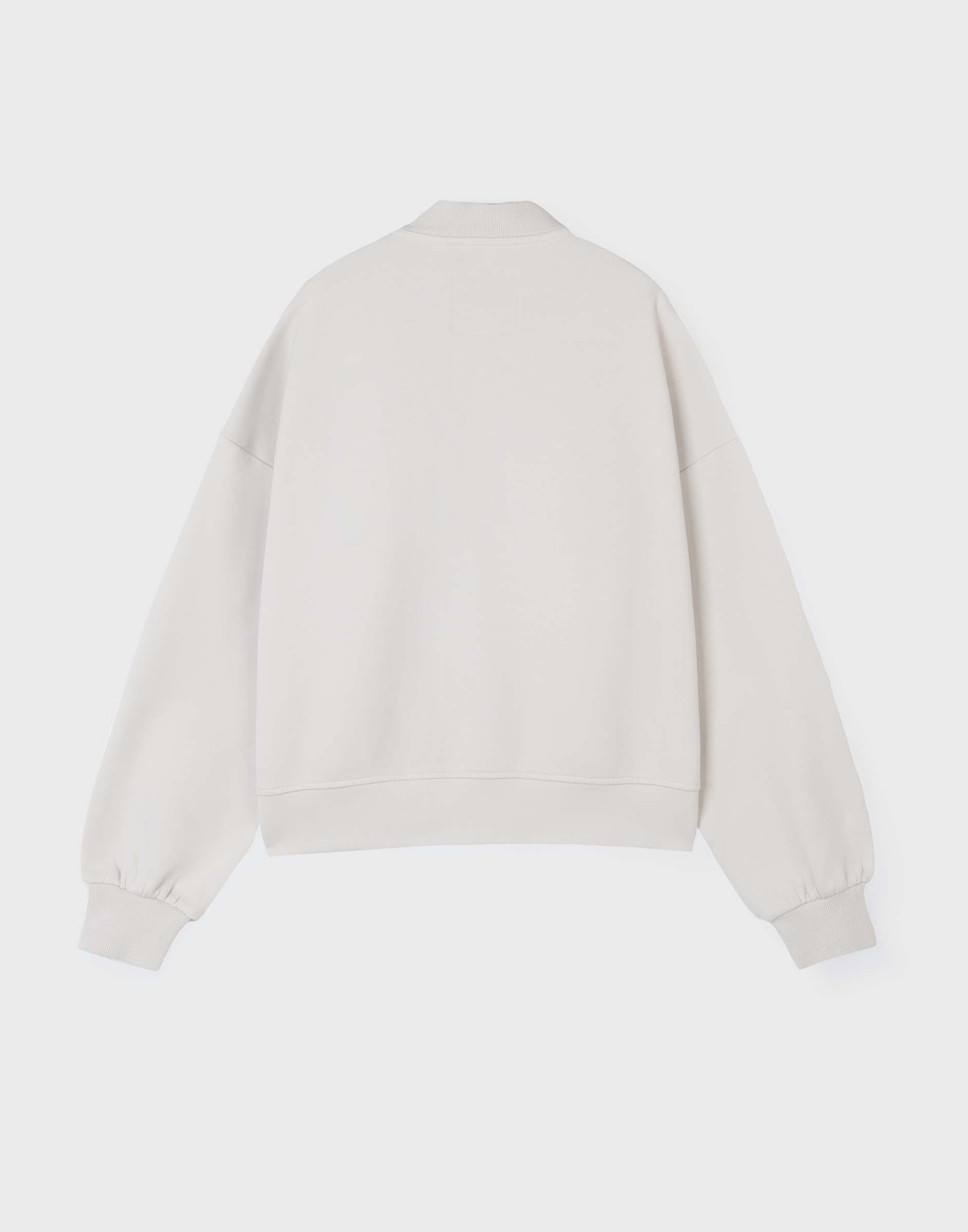 Светло-бежевая толстовка-бомбер oversize на молнии GAC023658-1 купить ...