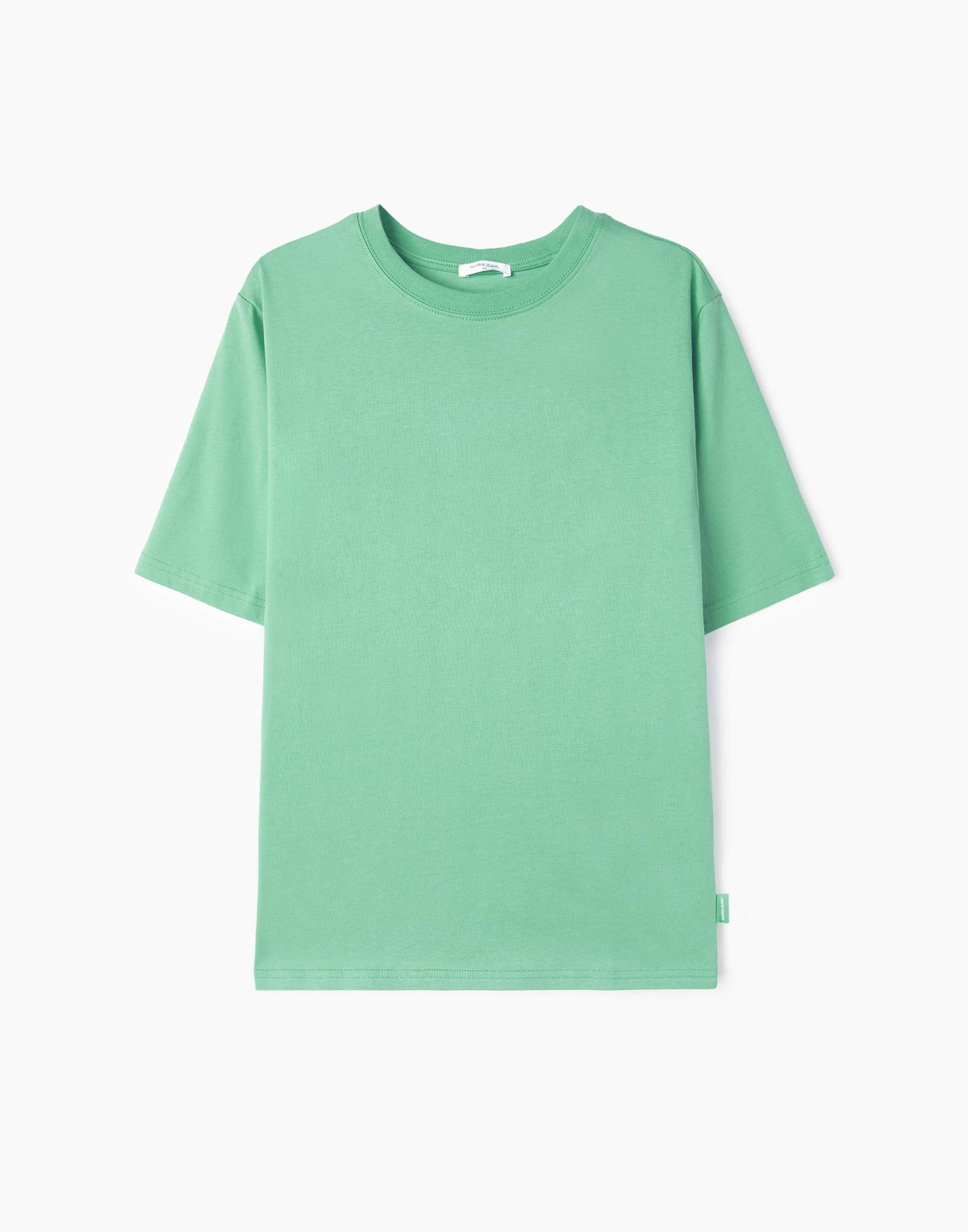 Светло-зелёная базовая футболка oversize из джерси GKT019529-8 купить ...